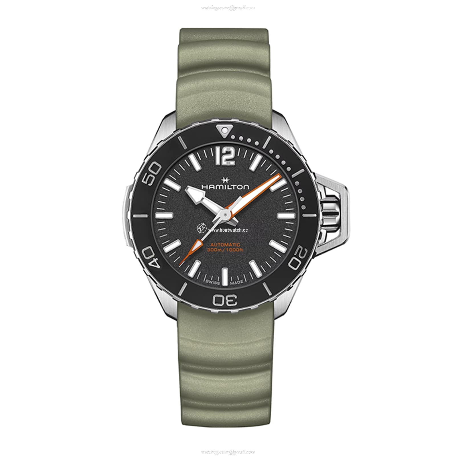 Hamilton Khaki Navy H77455331 Automatic Black - 41mm Stainless Steel - 300m Water Resistant