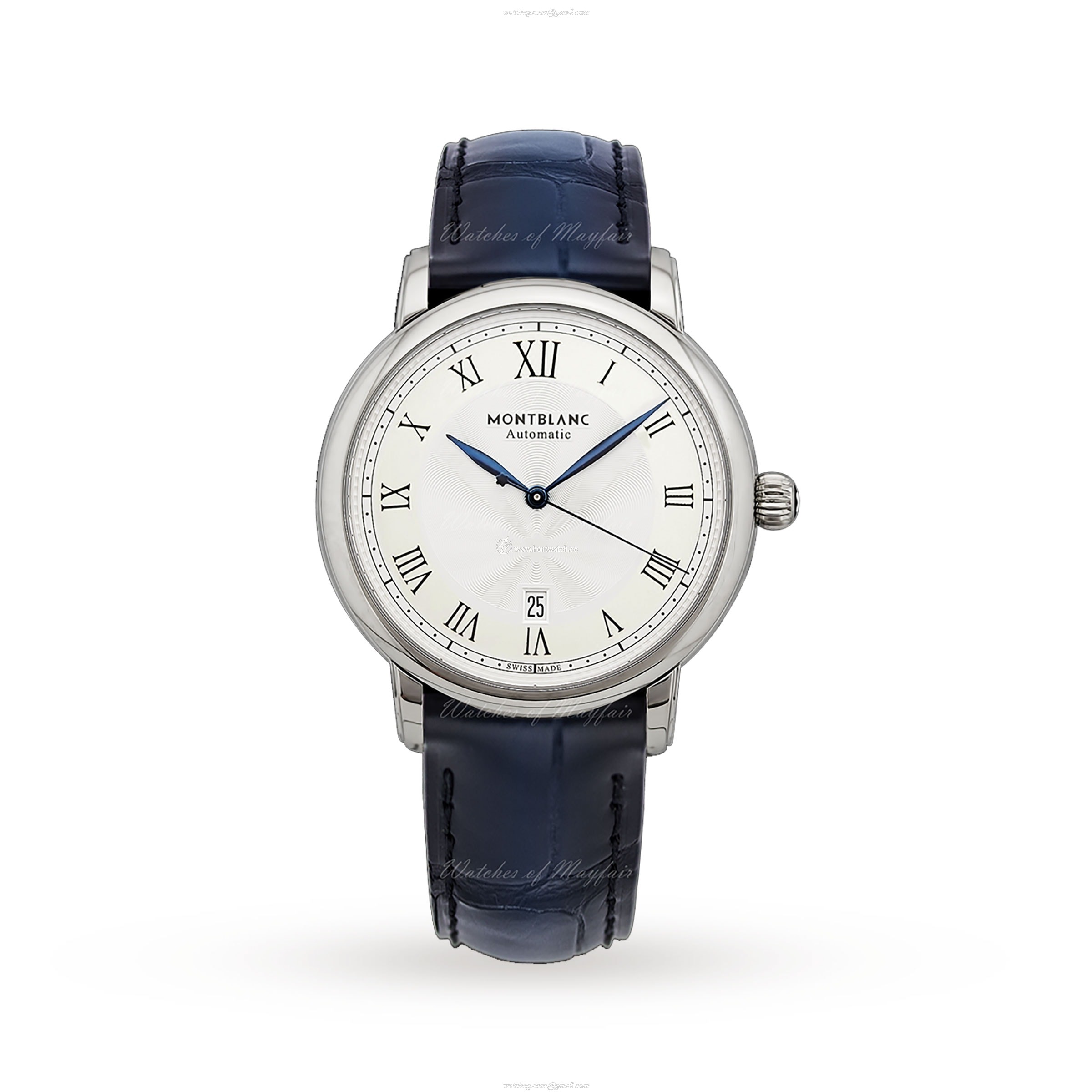 Montblanc 124341 Automatic Watch - Stainless Steel - White Dial - 39mm