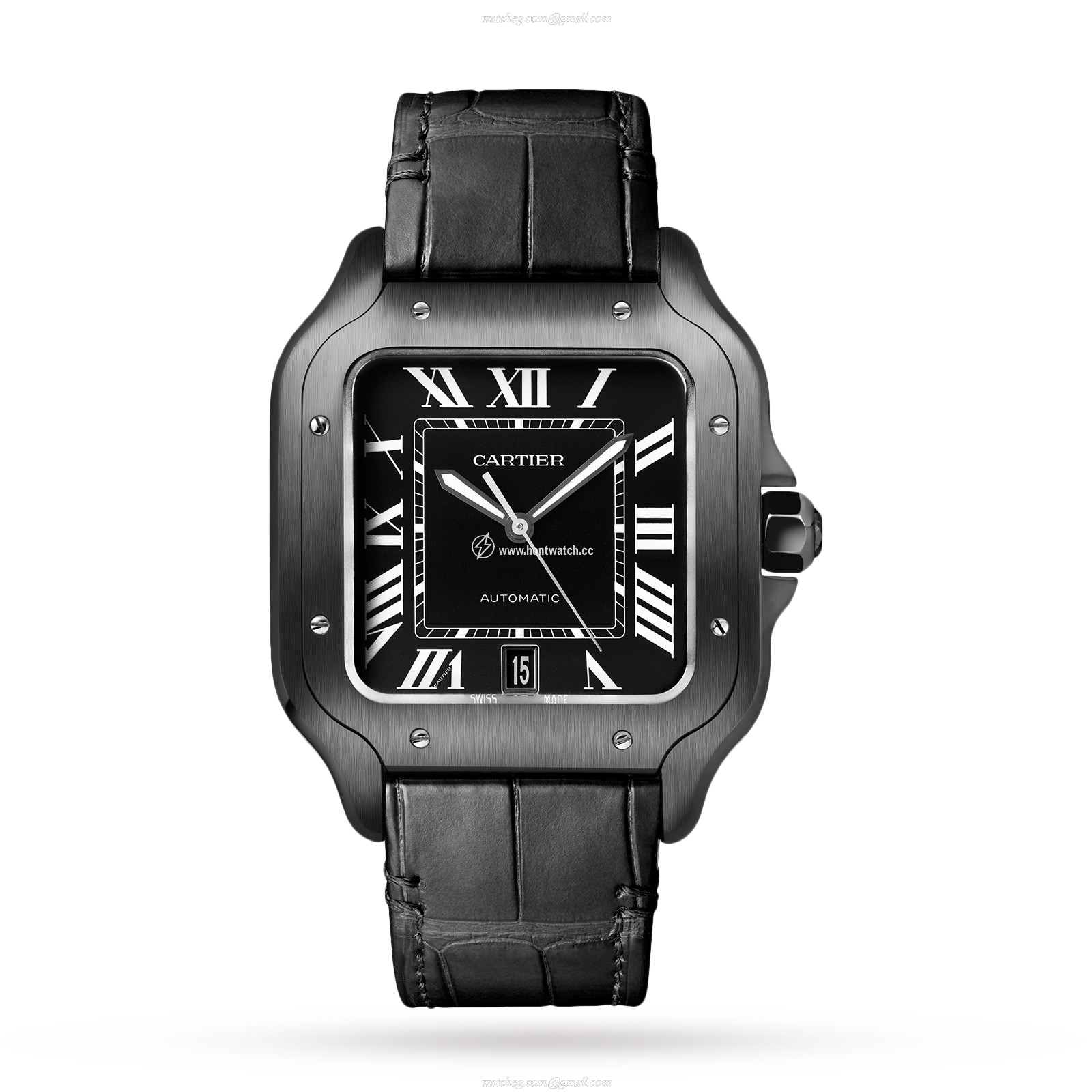 Cartier Santos de Cartier WSSA0039 - 40mm Steel Automatic Black Watch