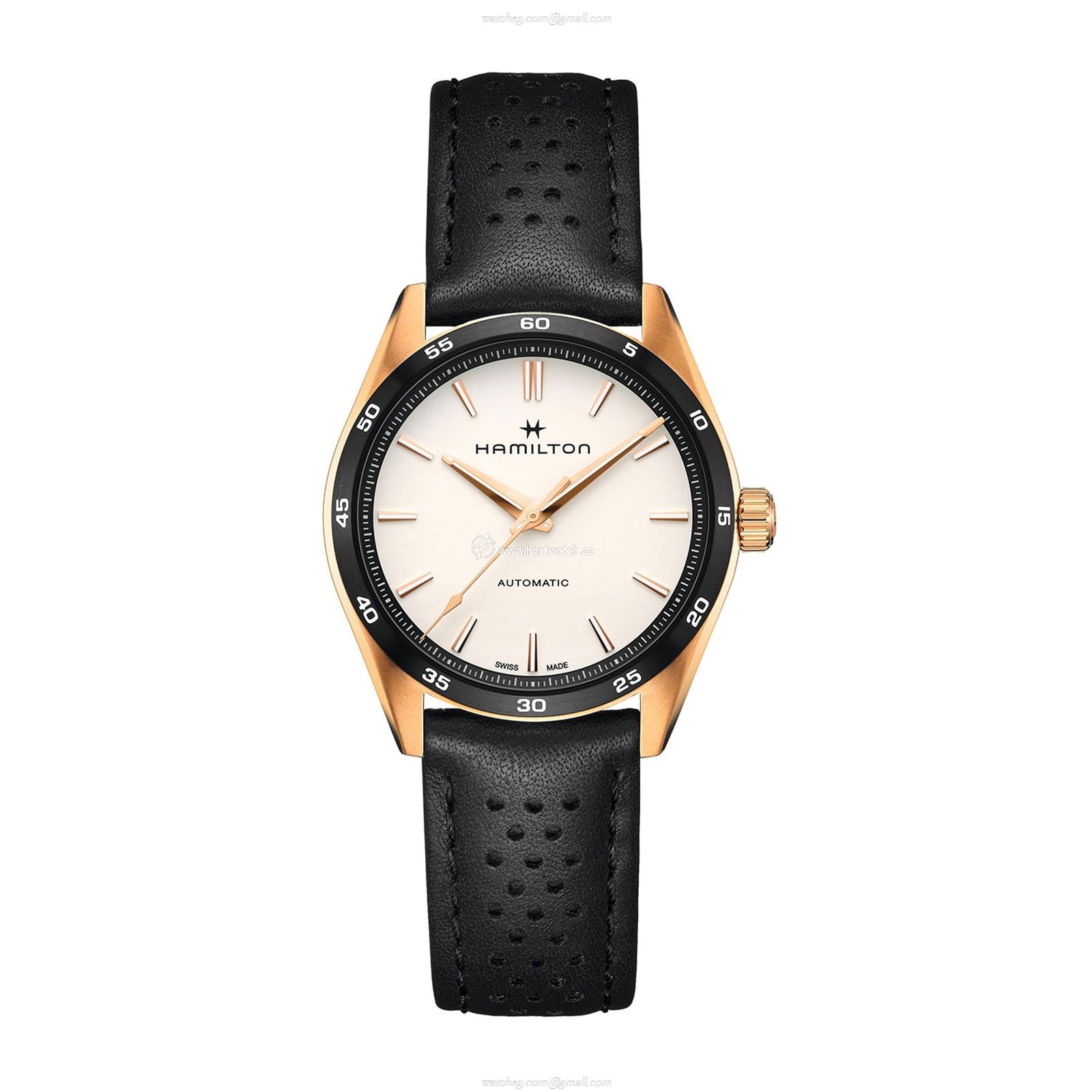 Hamilton Jazzmaster H36225770 Automatic Watch - 38mm White Dial - Stainless Steel & PVD