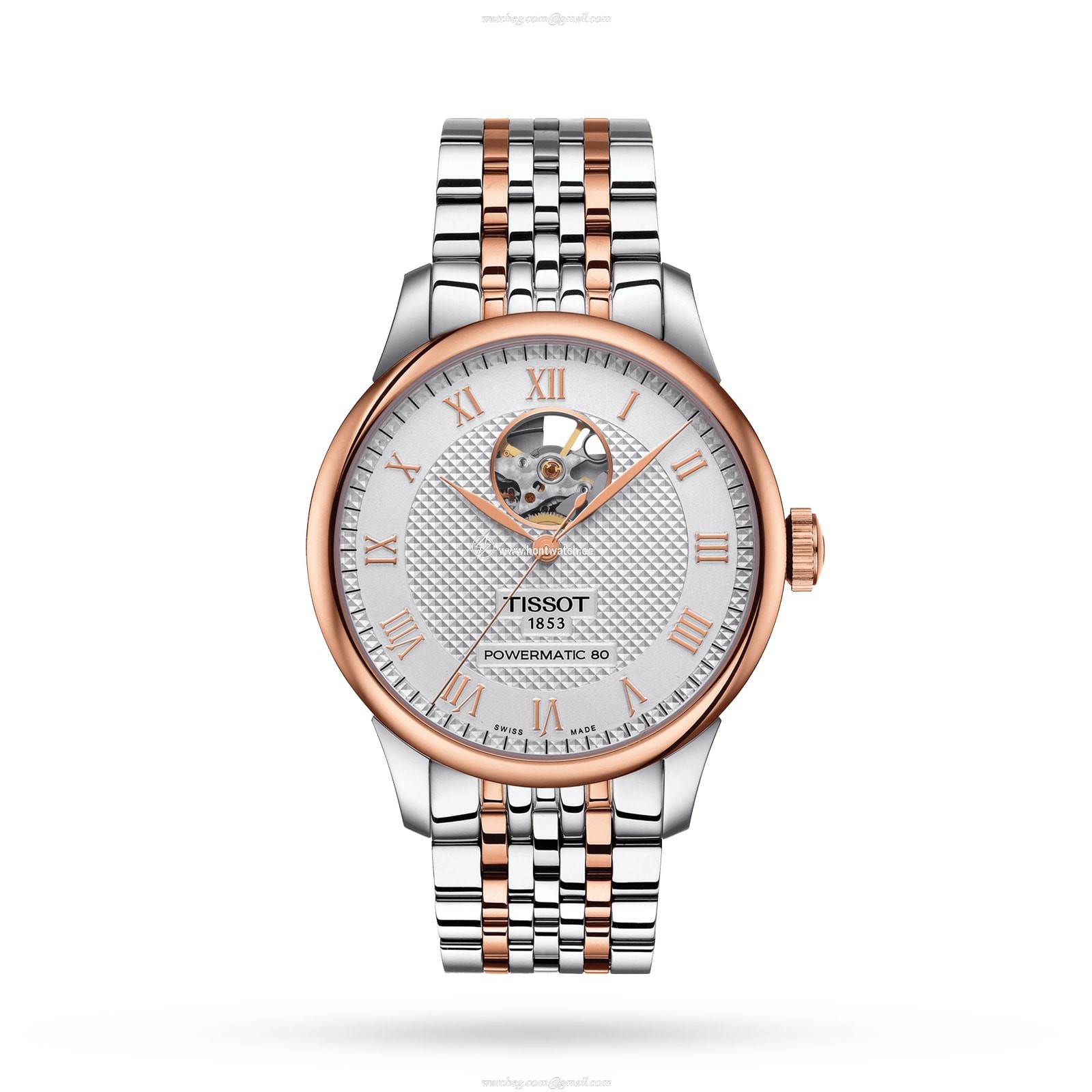 Tissot T-Classic Le Locle Automatic Watch - 39mm Silver Dial & Rose Gold