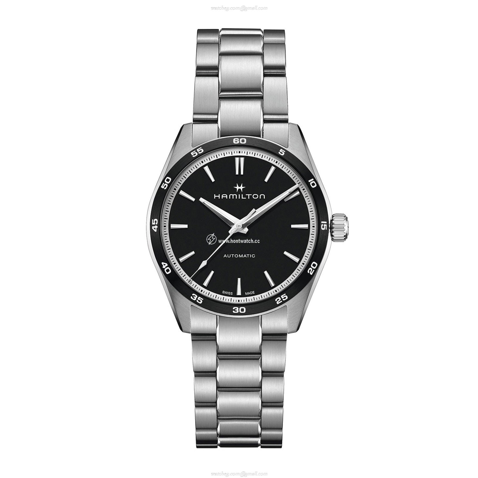 Hamilton Jazzmaster H36205130 | 38mm Automatic Black Dial | Stainless Steel
