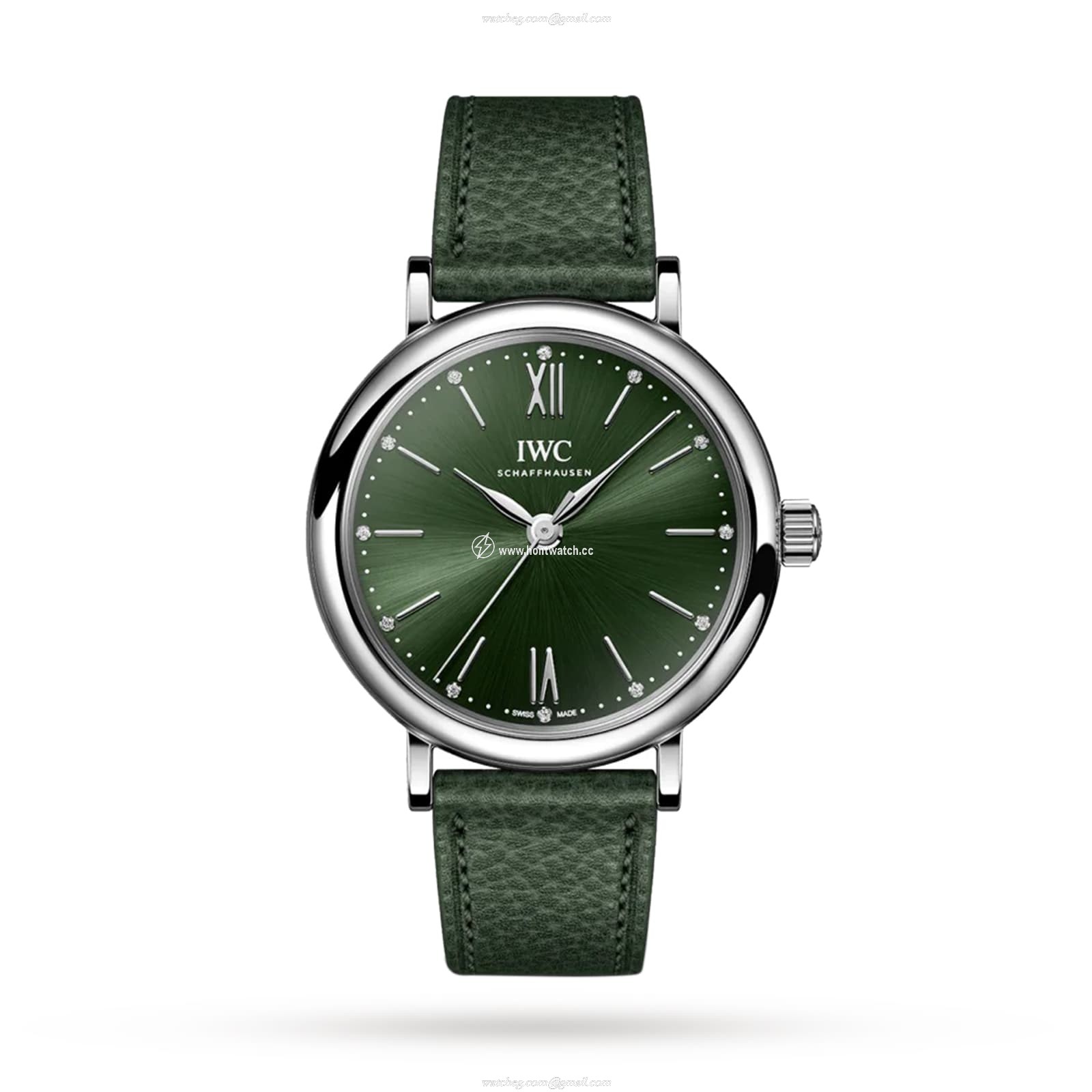 IWC Portofino IW357412 Automatic Watch - 34mm Stainless Steel & Green Dial