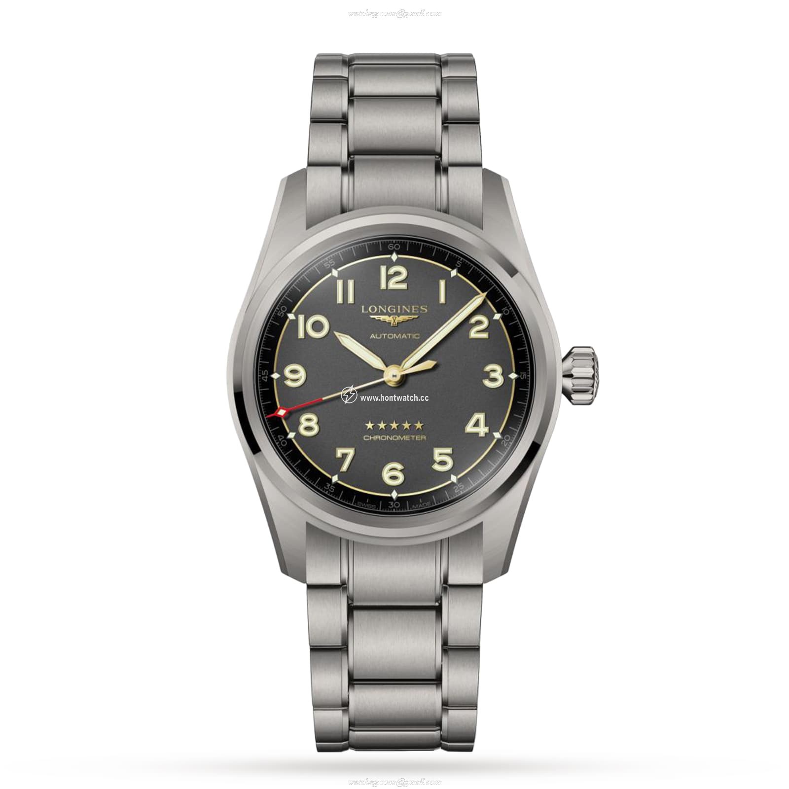 Longines Spirit L38101536 | 40mm Titanium Automatic Grey Watch