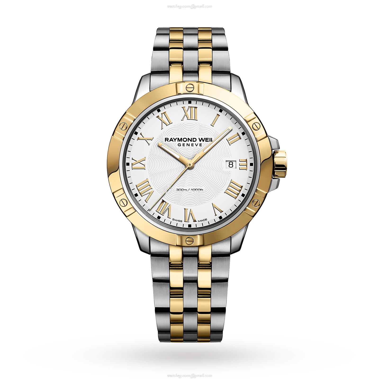 Raymond Weil Tango 8160-STP-00308 | 41mm Quartz Watch | White Dial & Gold Steel