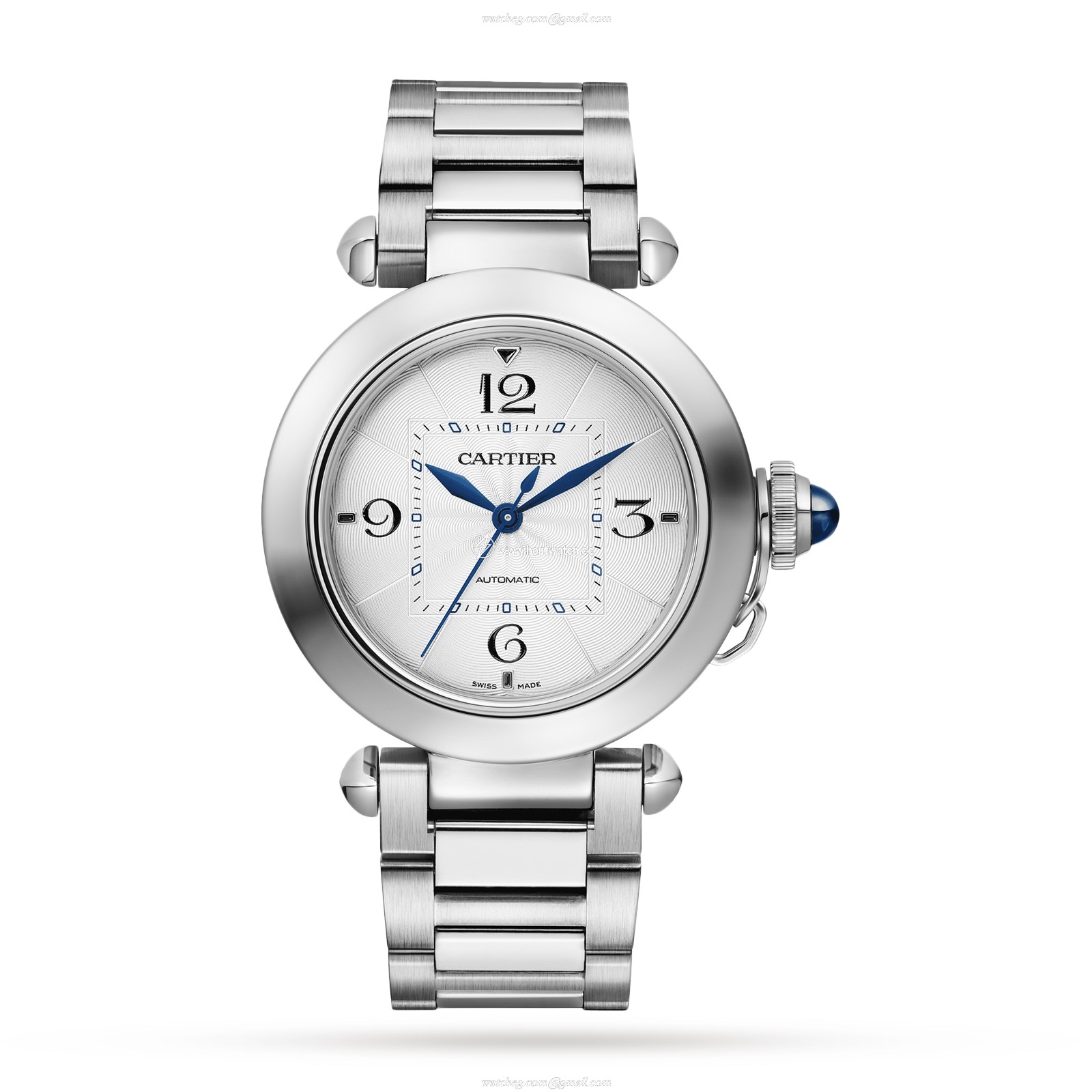 Cartier Pasha de Cartier WSPA0013 | 35mm Steel Automatic Watch - Silver Dial