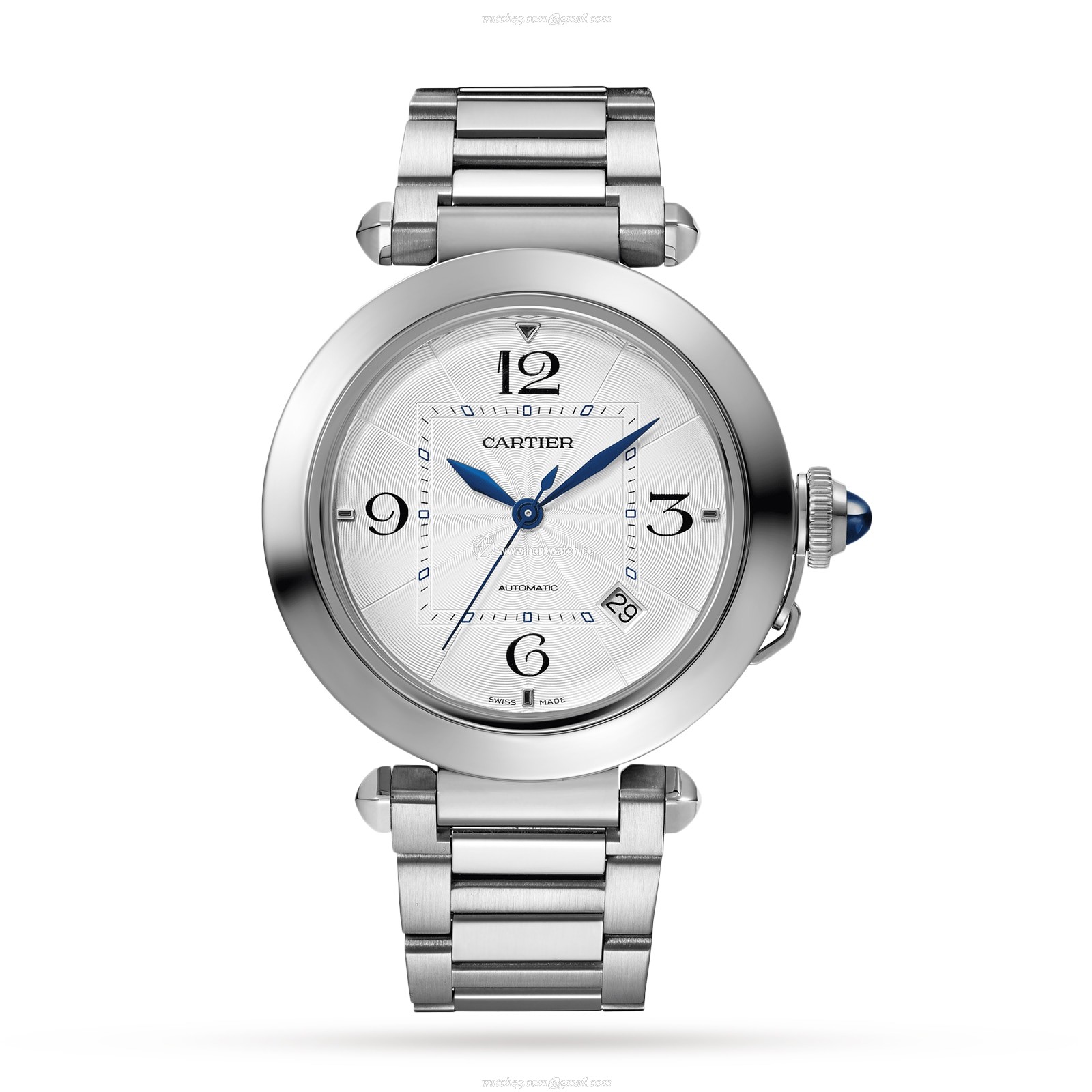 Cartier Pasha de Cartier WSPA0009 - 41mm Steel Automatic Watch - Silver Dial