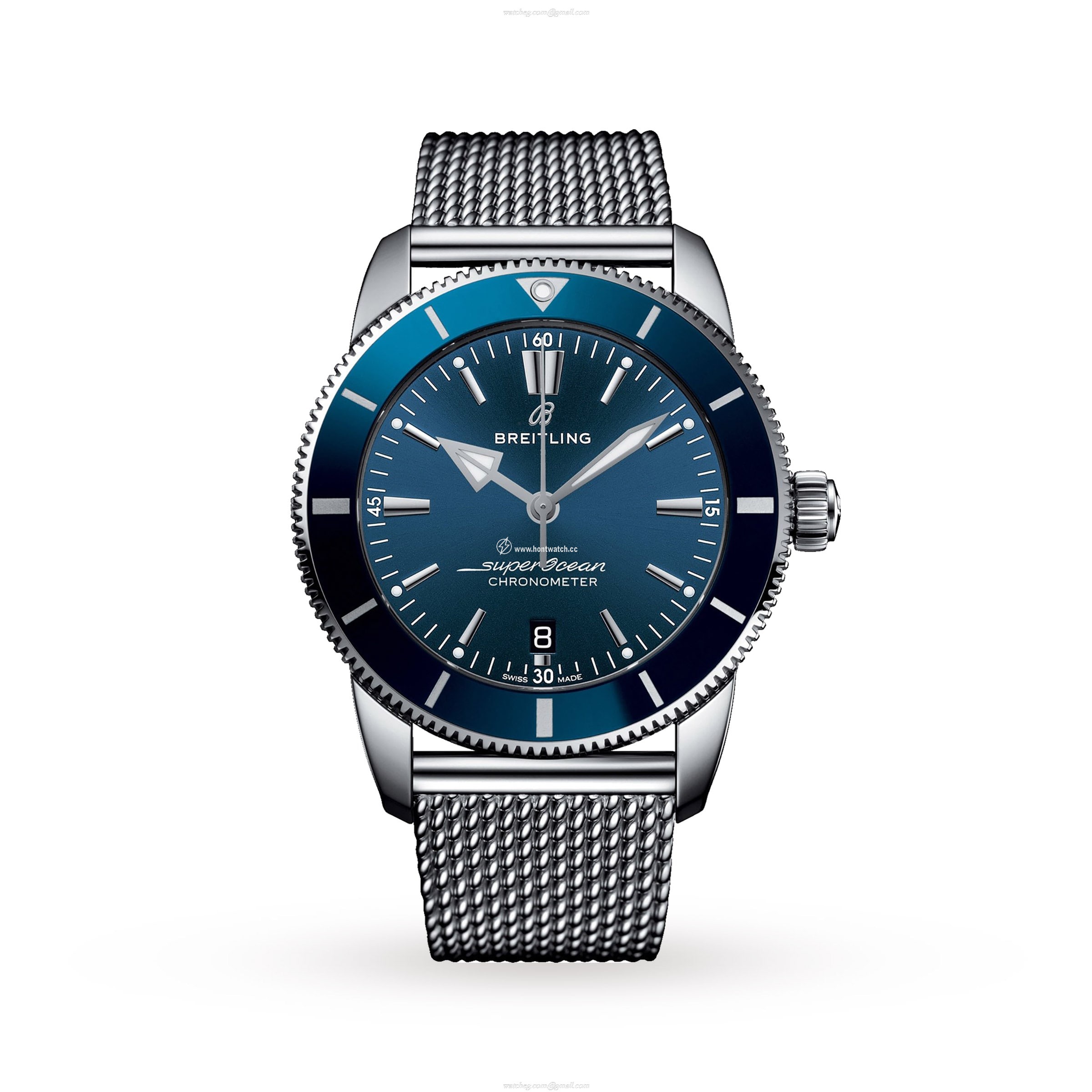 Breitling Superocean Heritage 44mm Blue Dial Automatic Watch - Stainless Steel