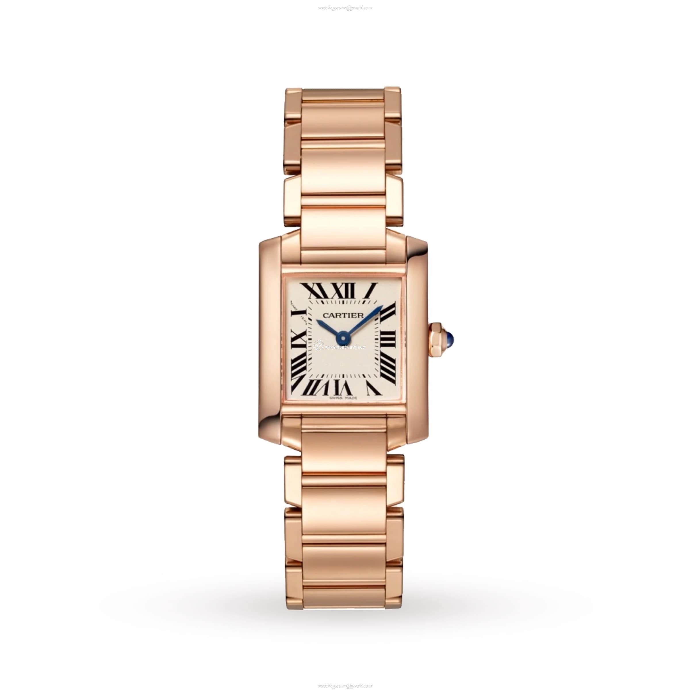 Cartier Tank Francaise WGTA0029 - Rose Gold Quartz Watch - Silver Dial