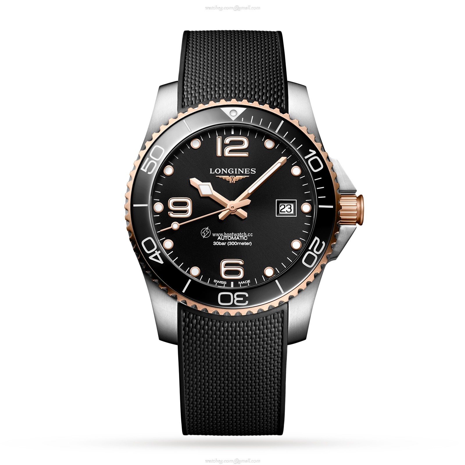 Longines HydroConquest L37813589 | 41mm Automatic Black | 300M Water Resistant