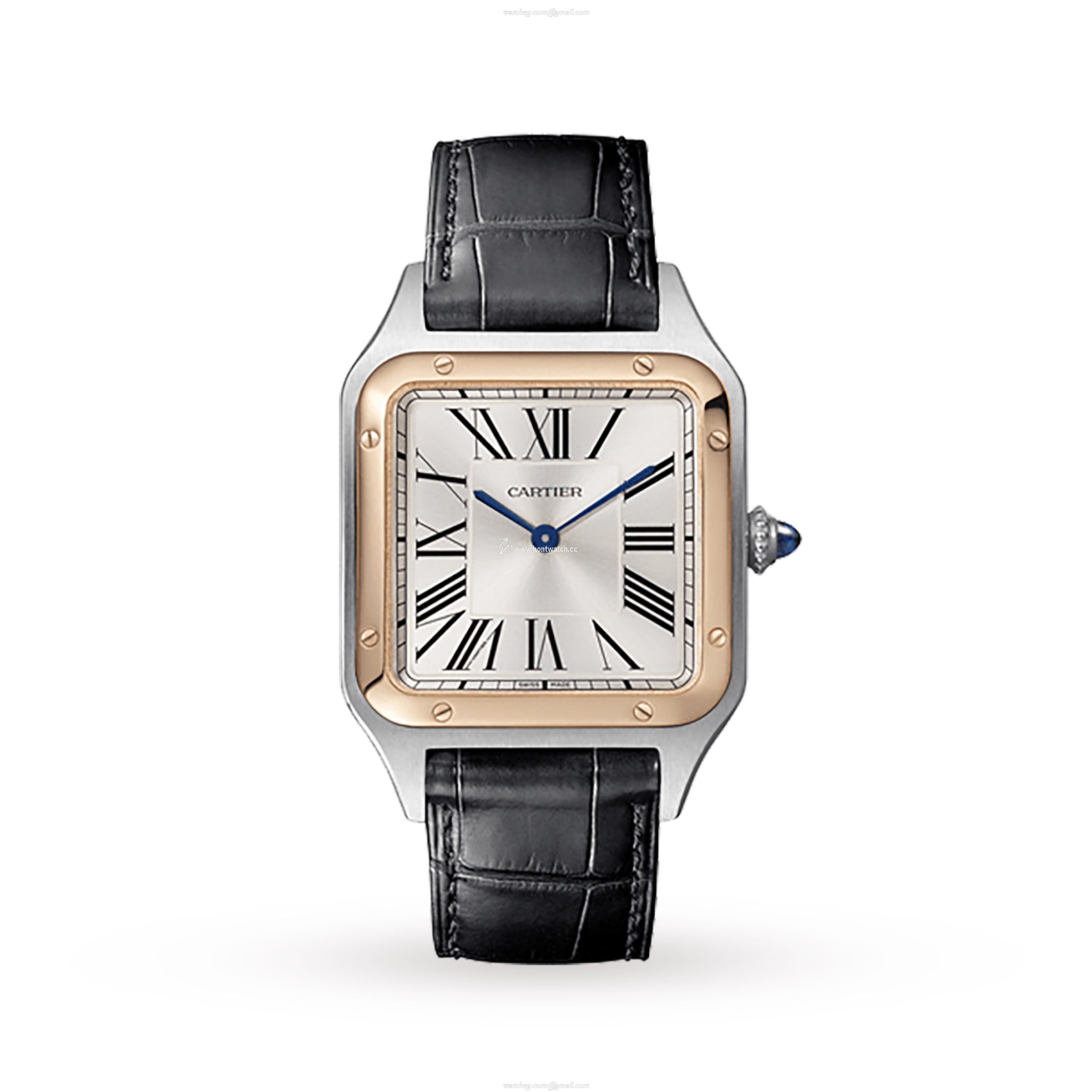 Cartier Santos-Dumont W2SA0011 Steel & Rose Gold Quartz Watch | 31mm Silver Dial