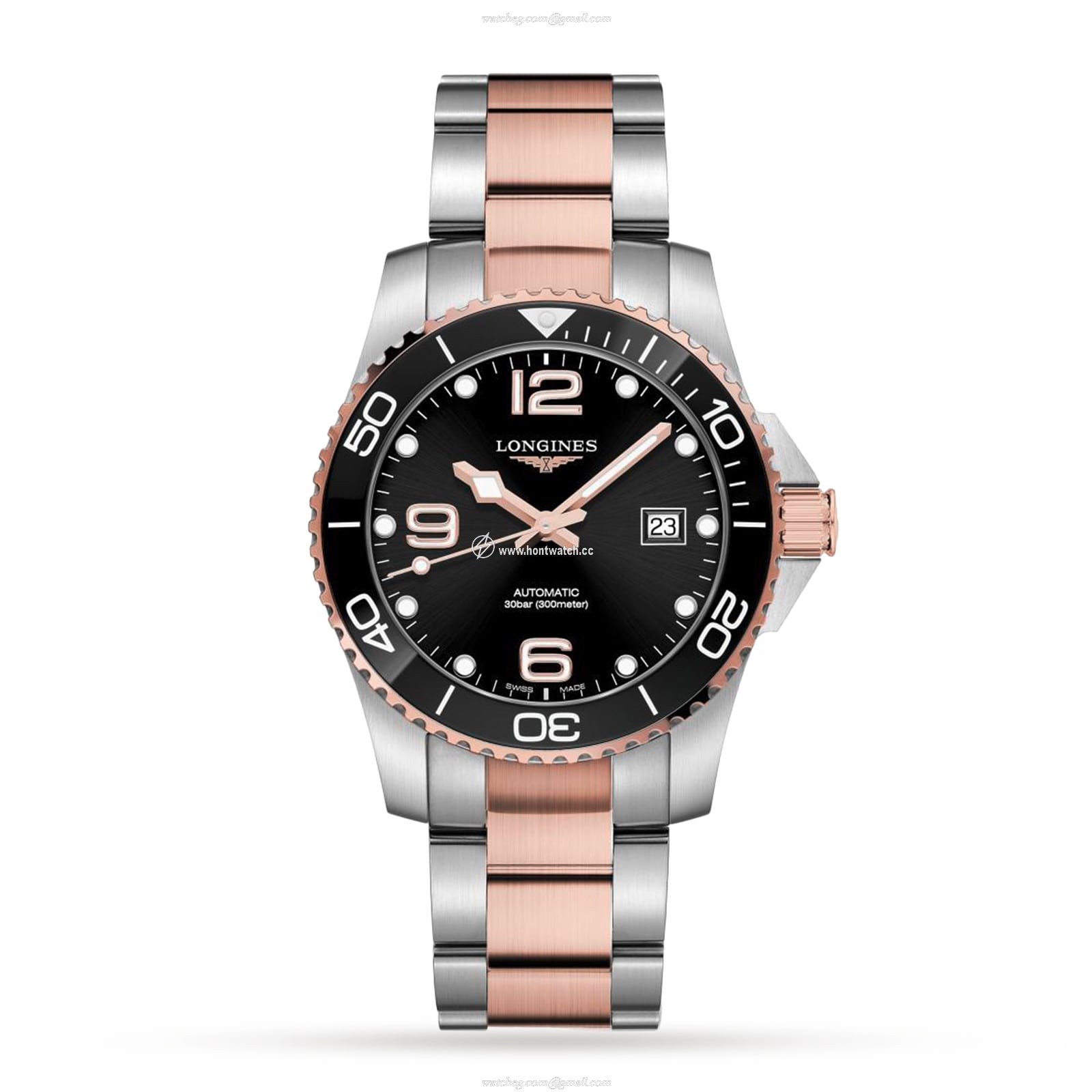 Longines HydroConquest Automatic Black Watch - 41mm PVD - 300M Water Resistant
