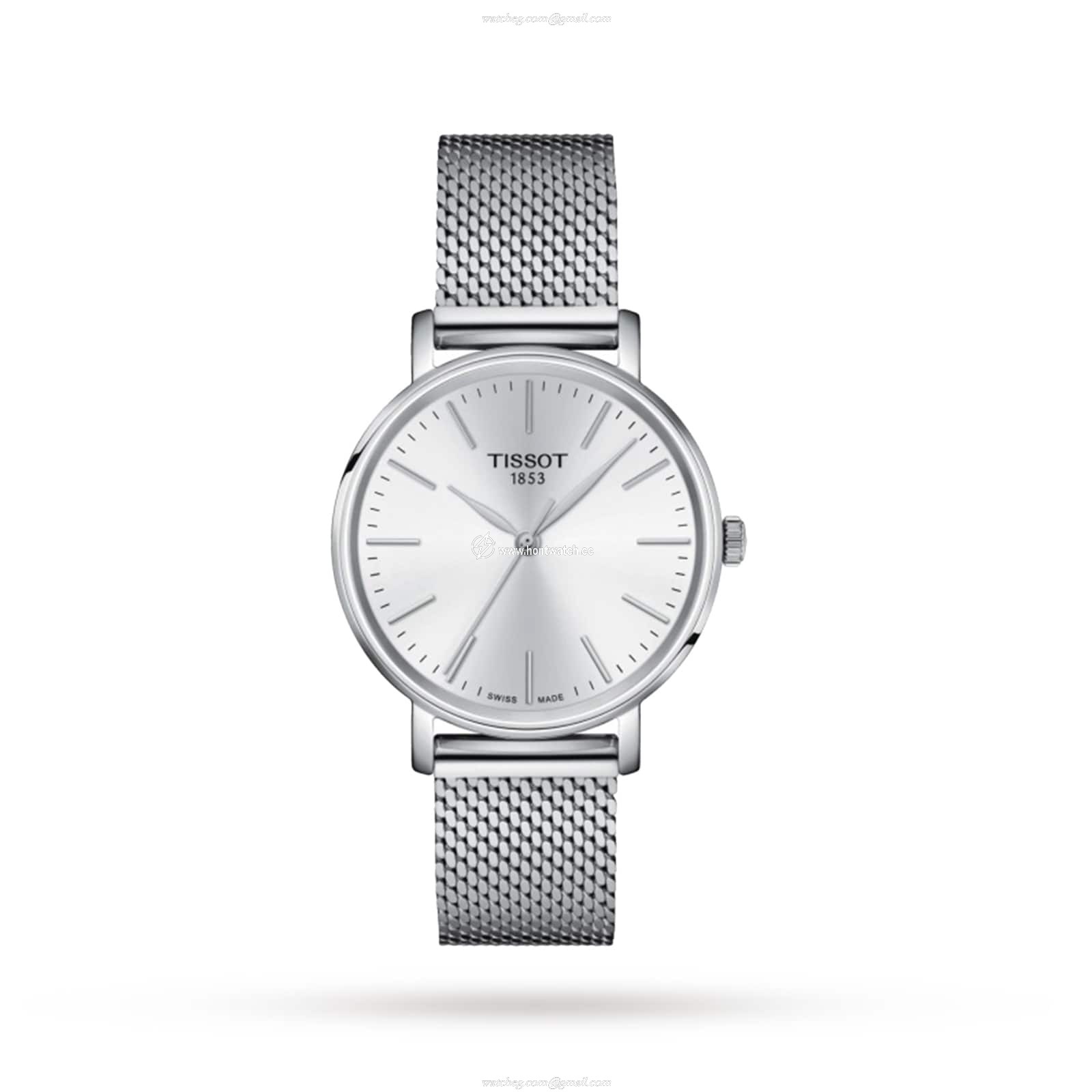 Tissot T-Classic T1432101101100 | 34mm Stainless Steel Quartz Watch | Silver Dial