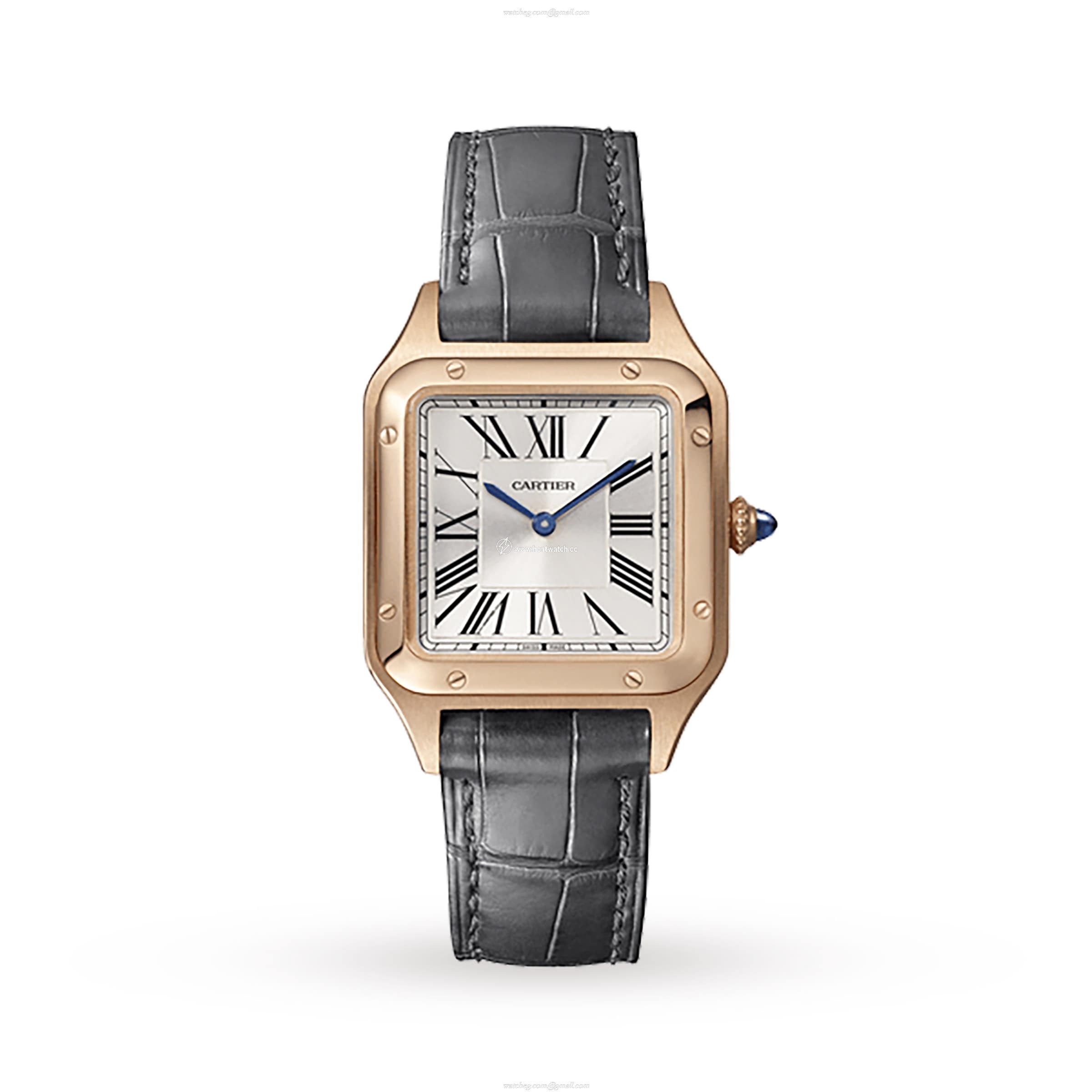 Cartier Santos-Dumont WGSA0022 | 27mm Rose Gold | Silver Dial Quartz Watch