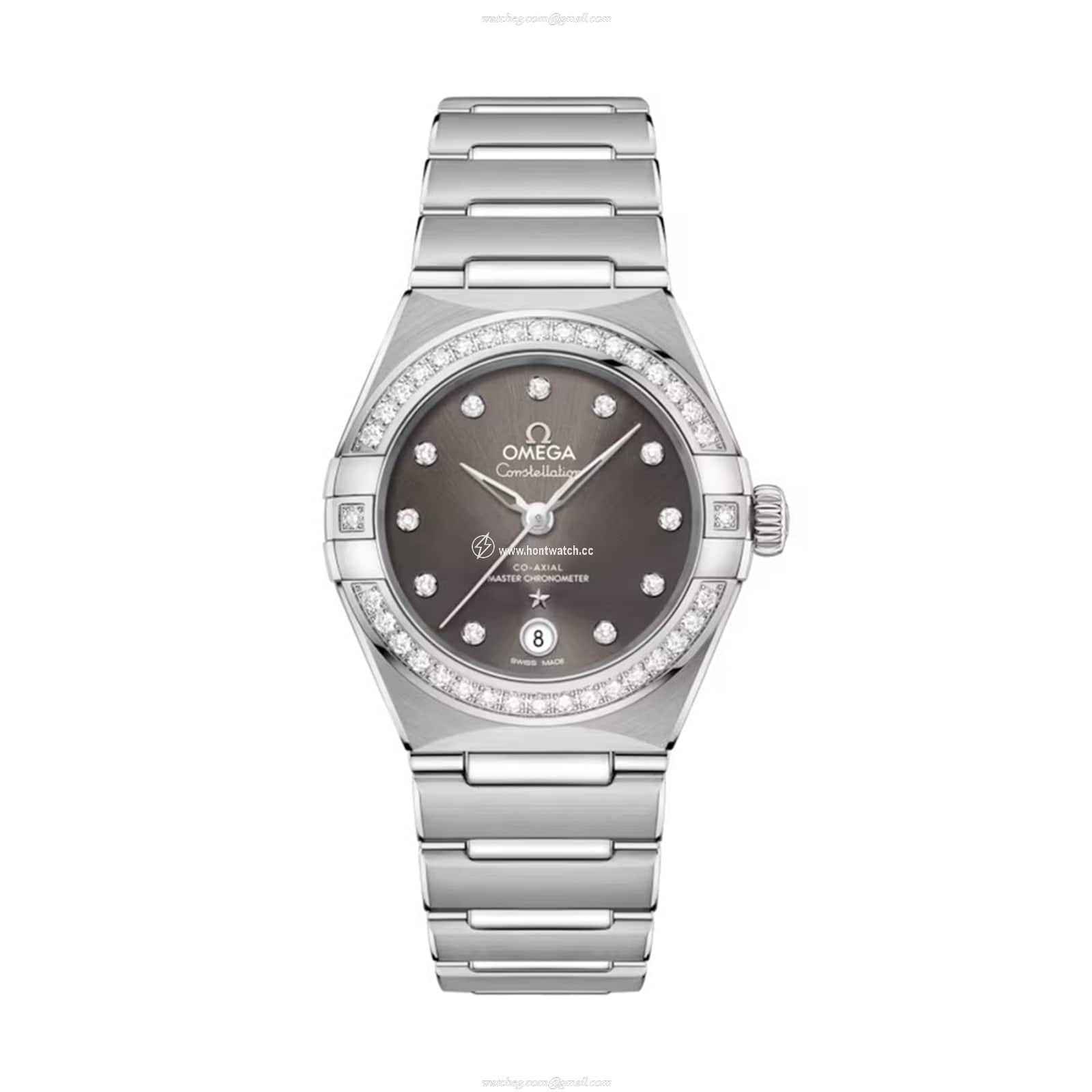 Omega Constellation Automatic Grey Dial | 29mm Stainless Steel | Diamond Dots