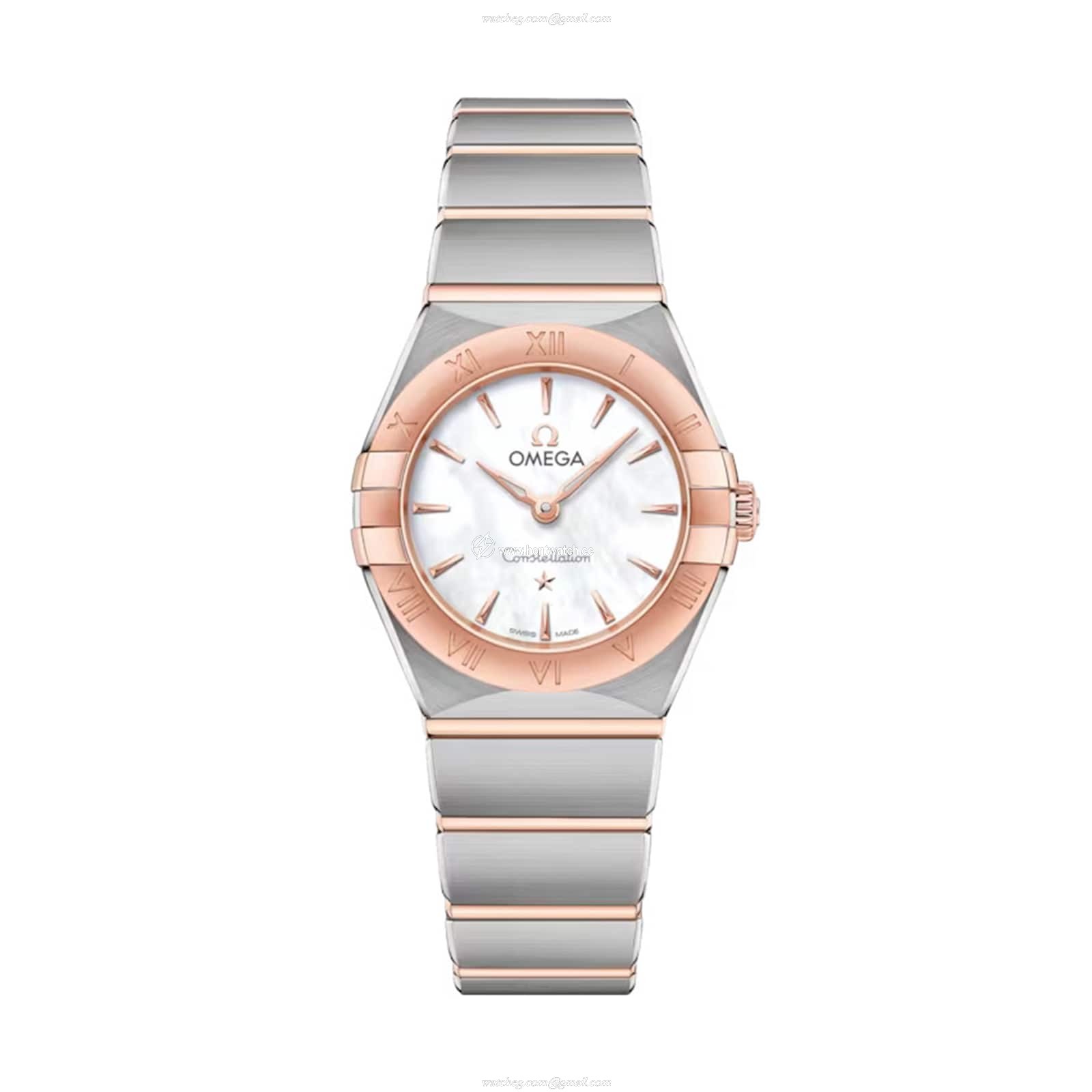 Omega Constellation Replica - 25mm White Dial - Stainless Steel & Rose Gold