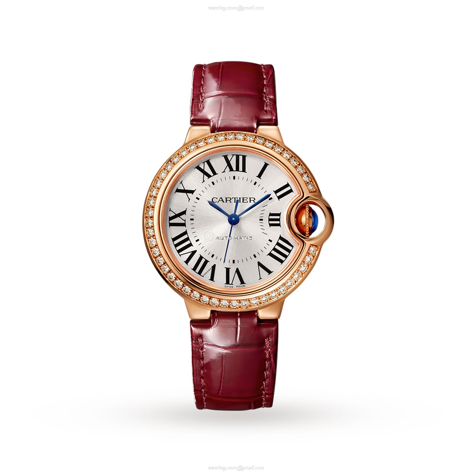 Cartier Ballon Bleu de Cartier 33mm Rose Gold Automatic Watch | Silver Dial