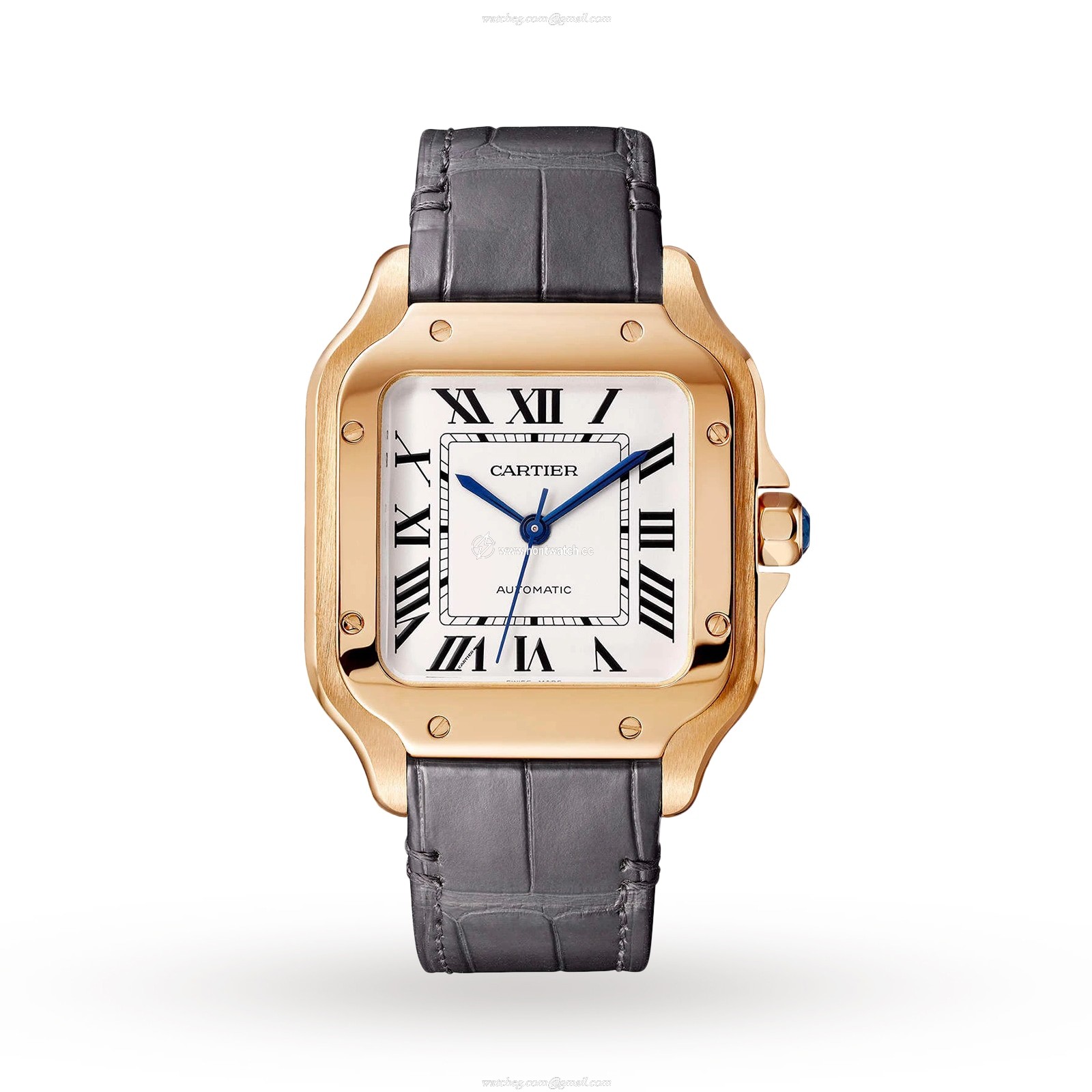 Cartier Santos de Cartier WGSA0028 - Rose Gold Automatic Watch | 35mm Silver Dial