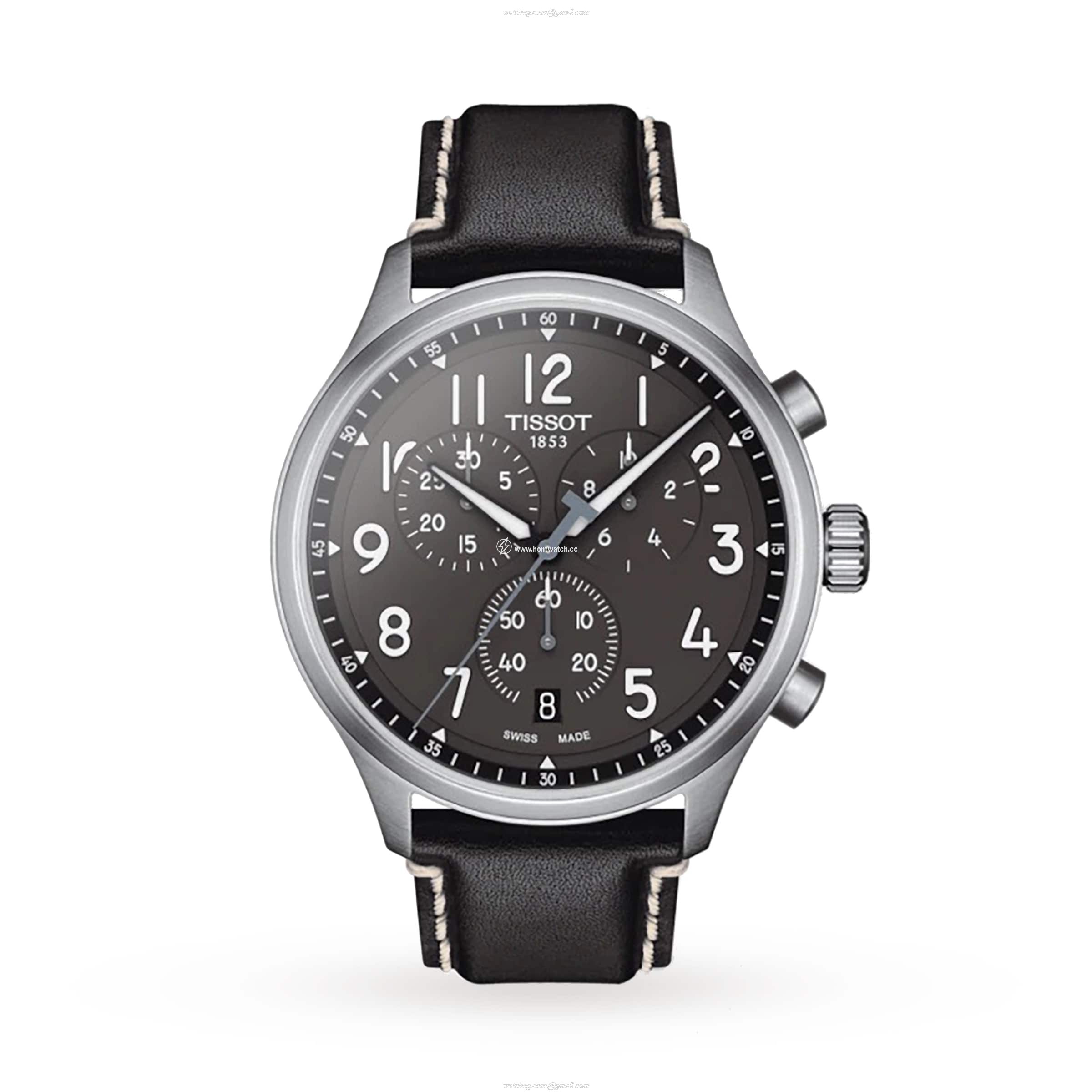 Tissot T-Sport Chrono XL | 45mm Black Dial | Stainless Steel & Leather