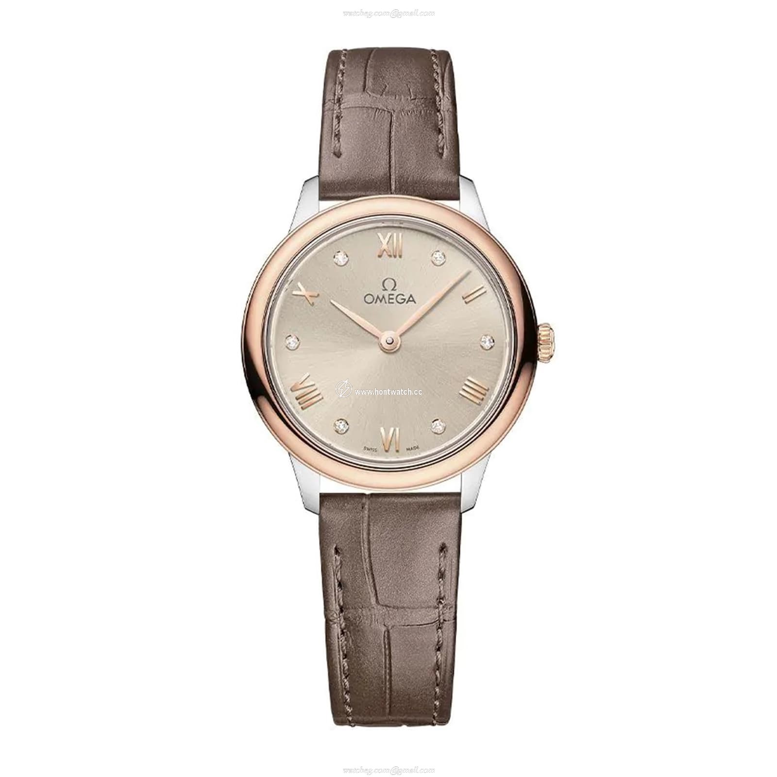 Omega De Ville Prestige 27.5mm Stainless Steel & Rose Gold Quartz Watch