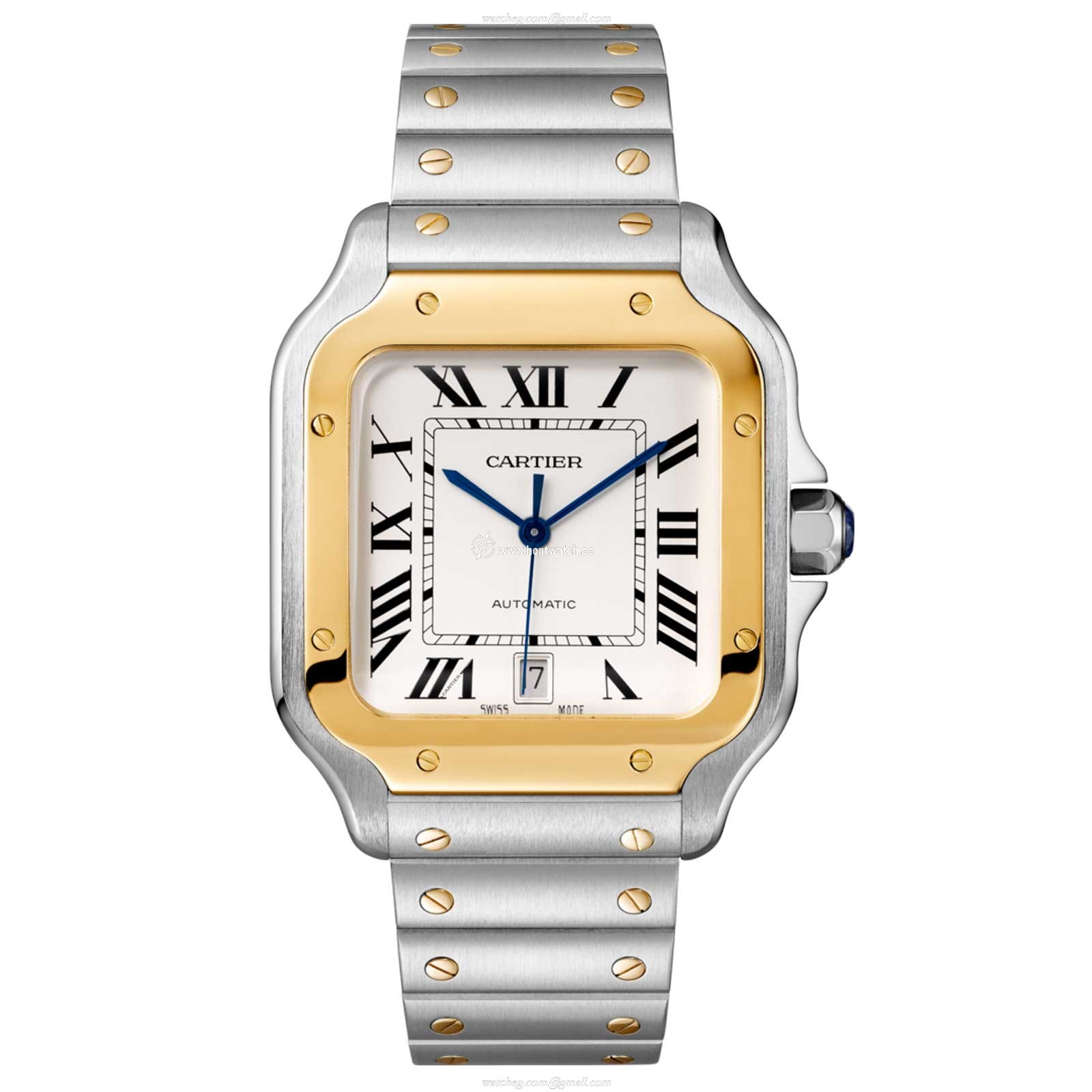 Cartier Santos de Cartier W2SA0009 - 40mm Steel & Gold Automatic Watch