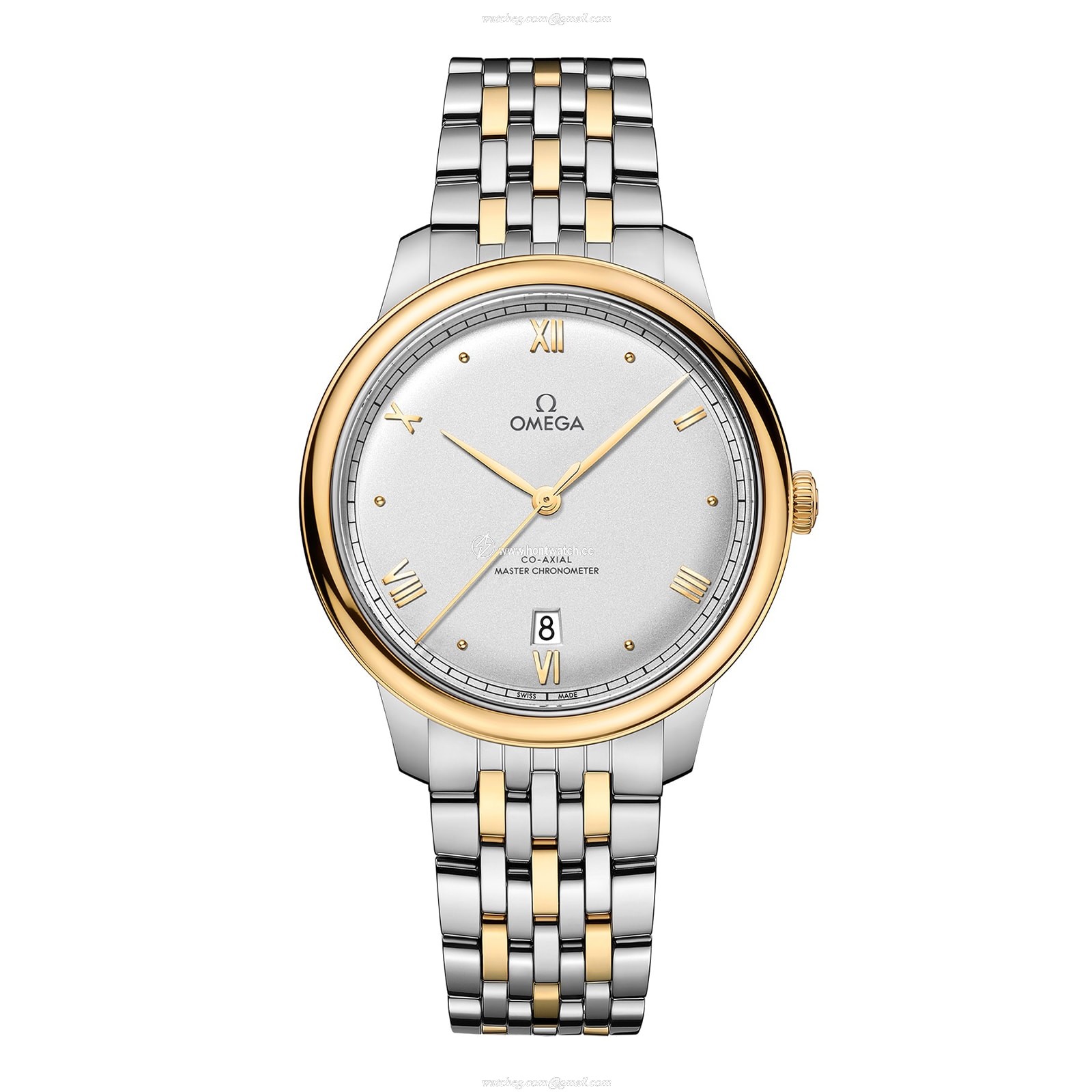 Omega De Ville Prestige Automatic Watch - 40mm Silver Dial - Steel & Gold
