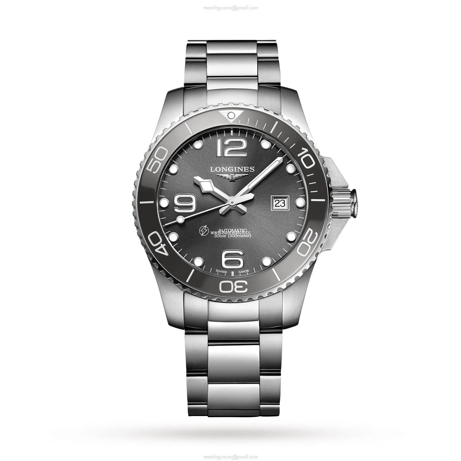 Longines HydroConquest Automatic Grey Watch - 43mm Stainless Steel