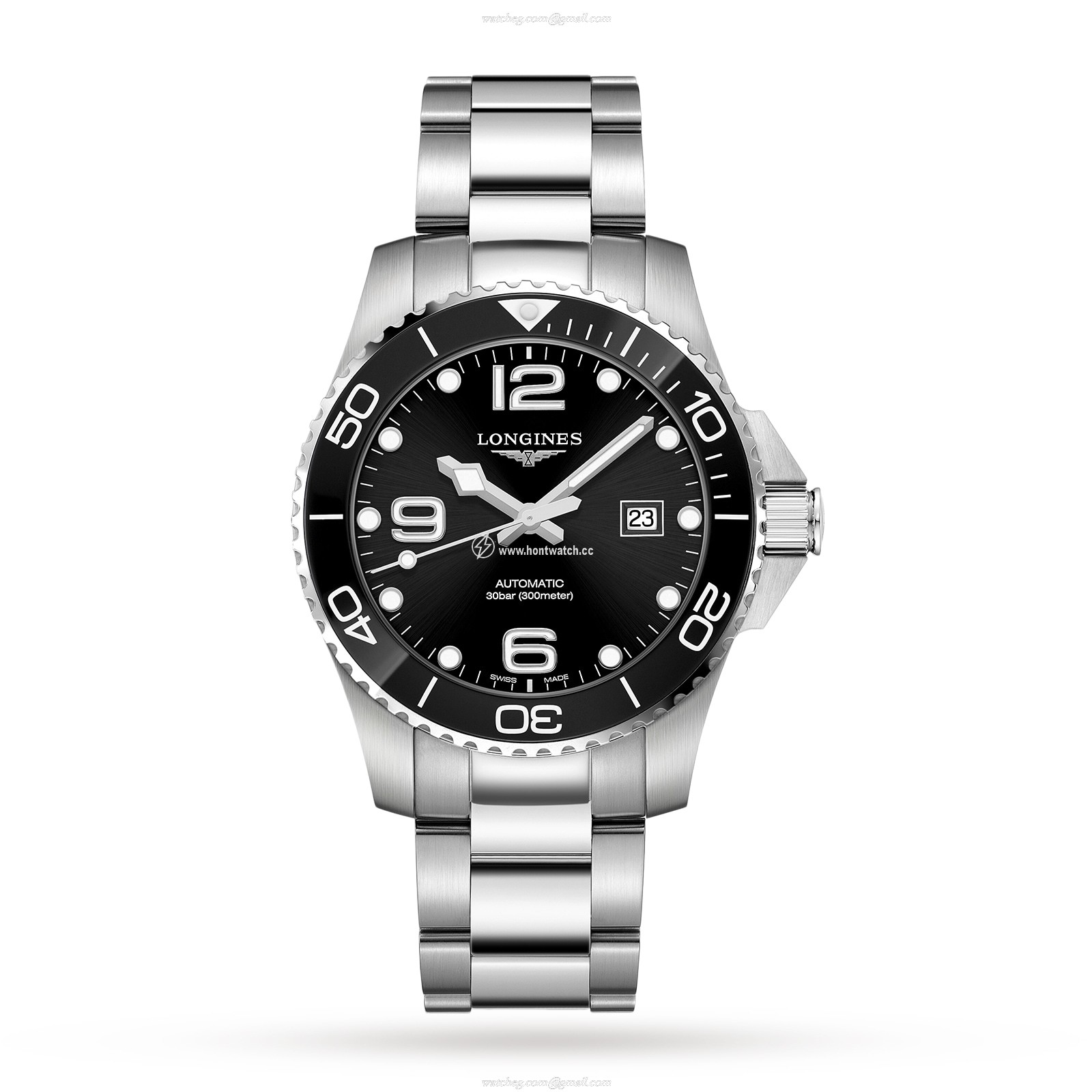 Longines HydroConquest Automatic Watch - 43mm Stainless Steel - Black Dial