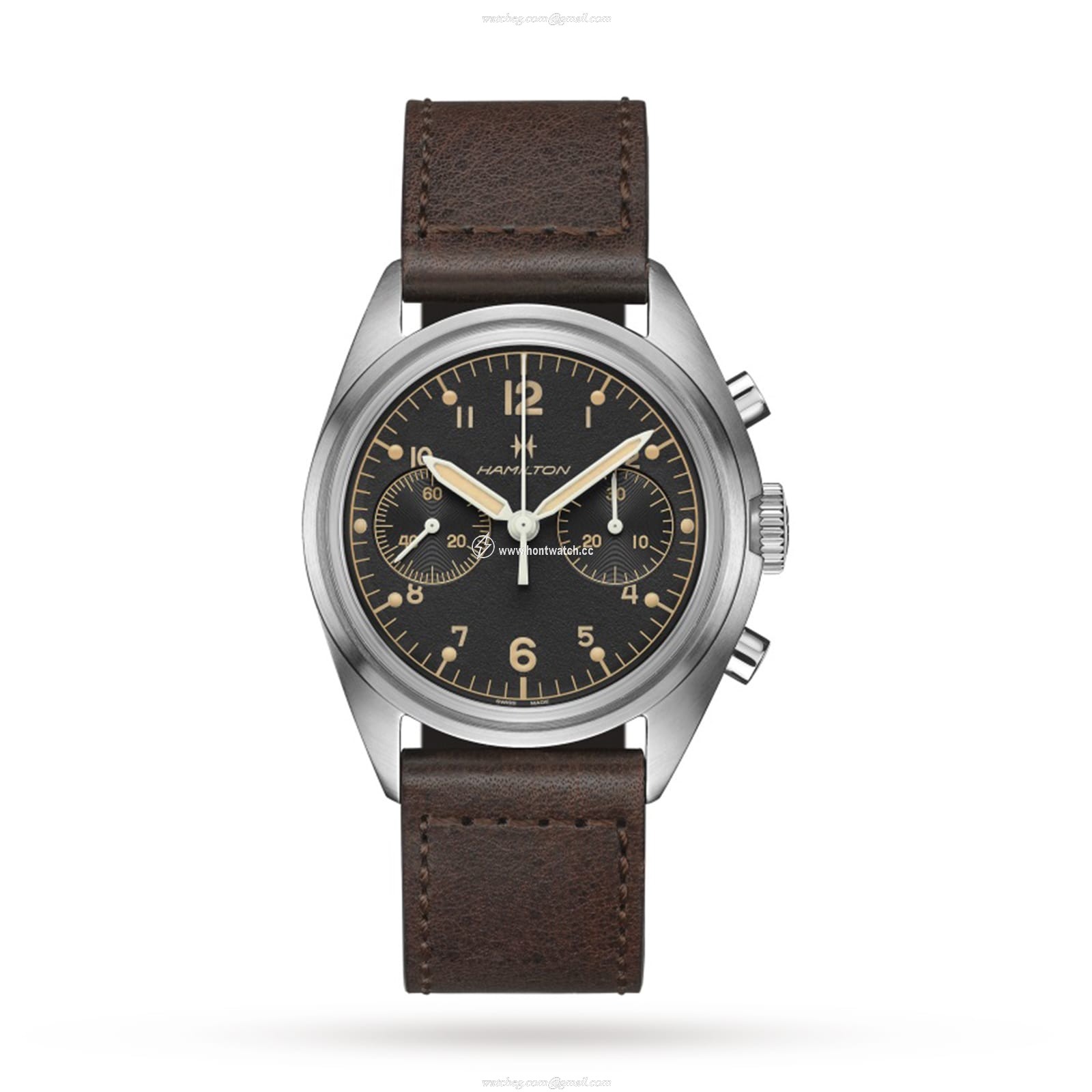 Hamilton Khaki Aviation H76409530 | 40mm Black Dial | Manual Winding Watch