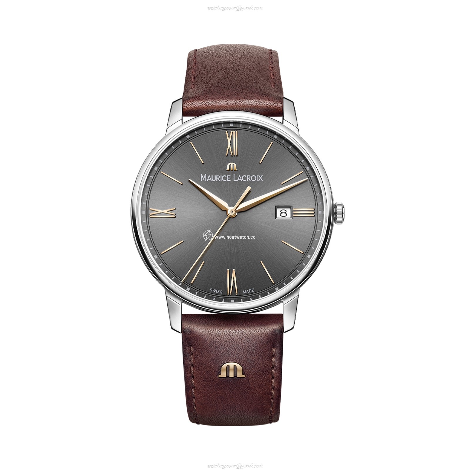 Maurice Lacroix Eliros Grey Dial Quartz Watch - 40mm Stainless Steel