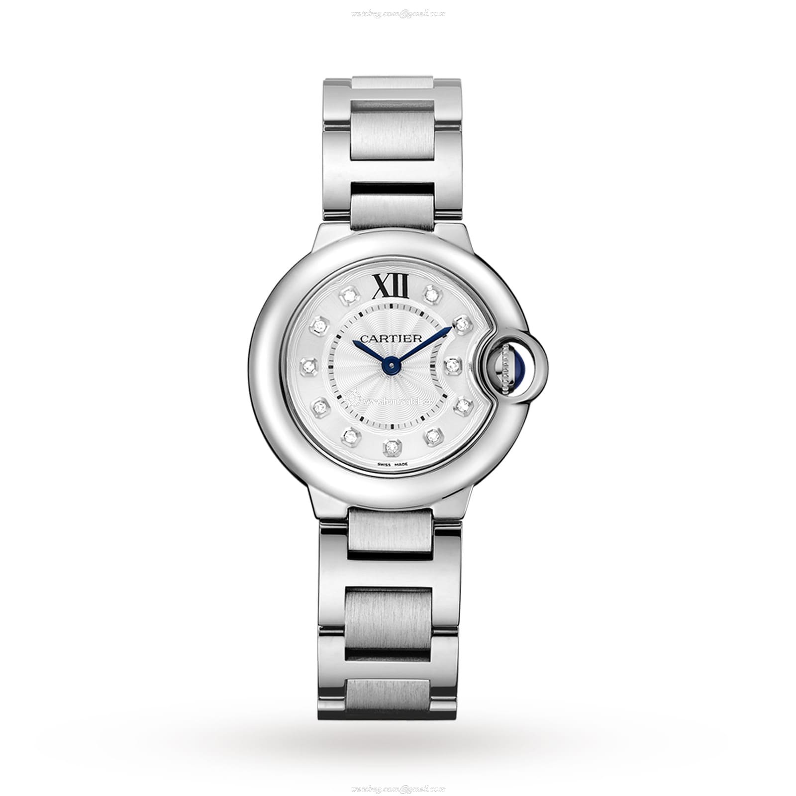 Cartier Ballon Bleu WE902073 | 28mm Steel Quartz Watch | Silver Dial