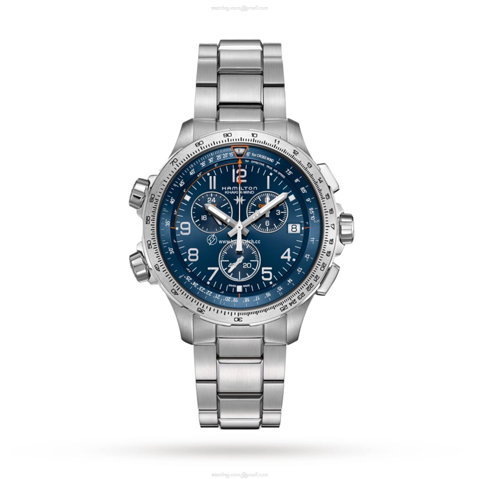 Hamilton Khaki Aviation H77922141 | 46mm Blue Dial | Quartz Chronograph