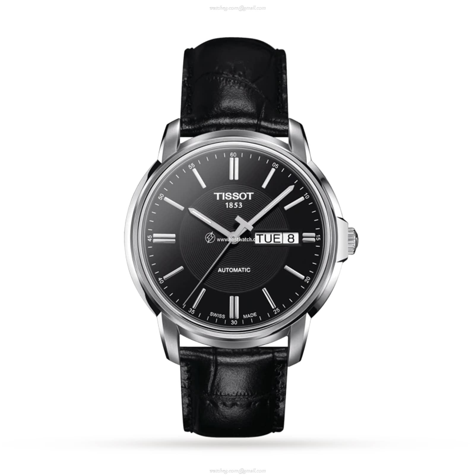 Tissot T-Classic Automatic Watch - 39mm Black Dial & Stainless Steel Case