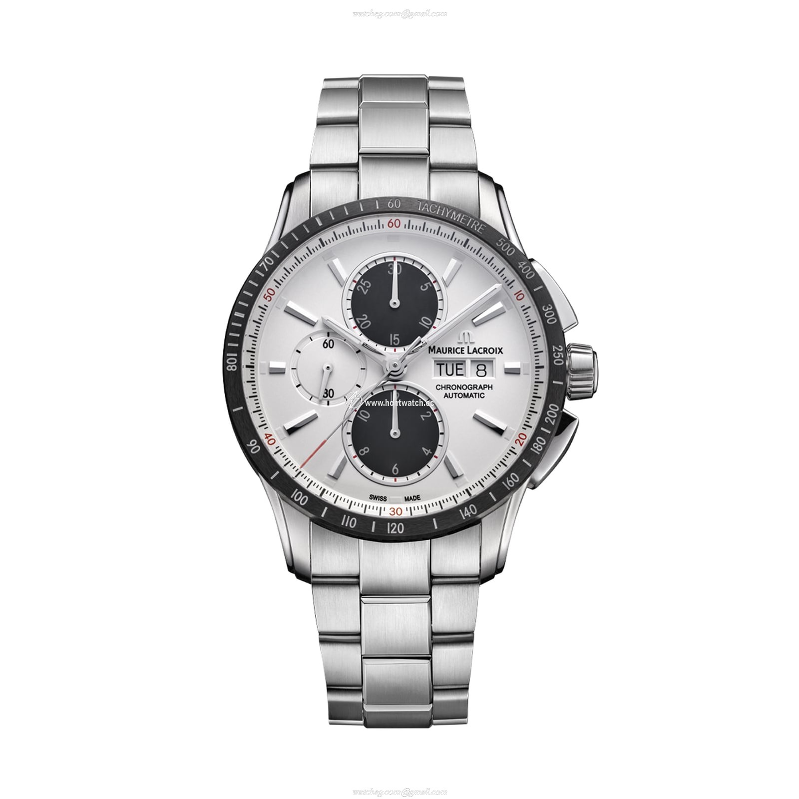 Maurice Lacroix Pontos PT6038 Automatic Silver Dial - 43mm Stainless Steel