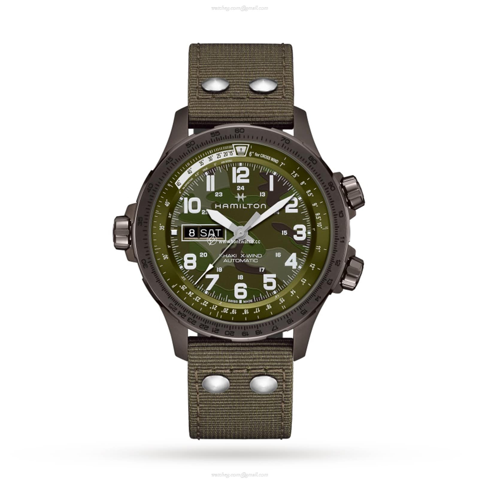 Hamilton Khaki Aviation H77775960 Automatic Green Dial - 45mm Stainless Steel