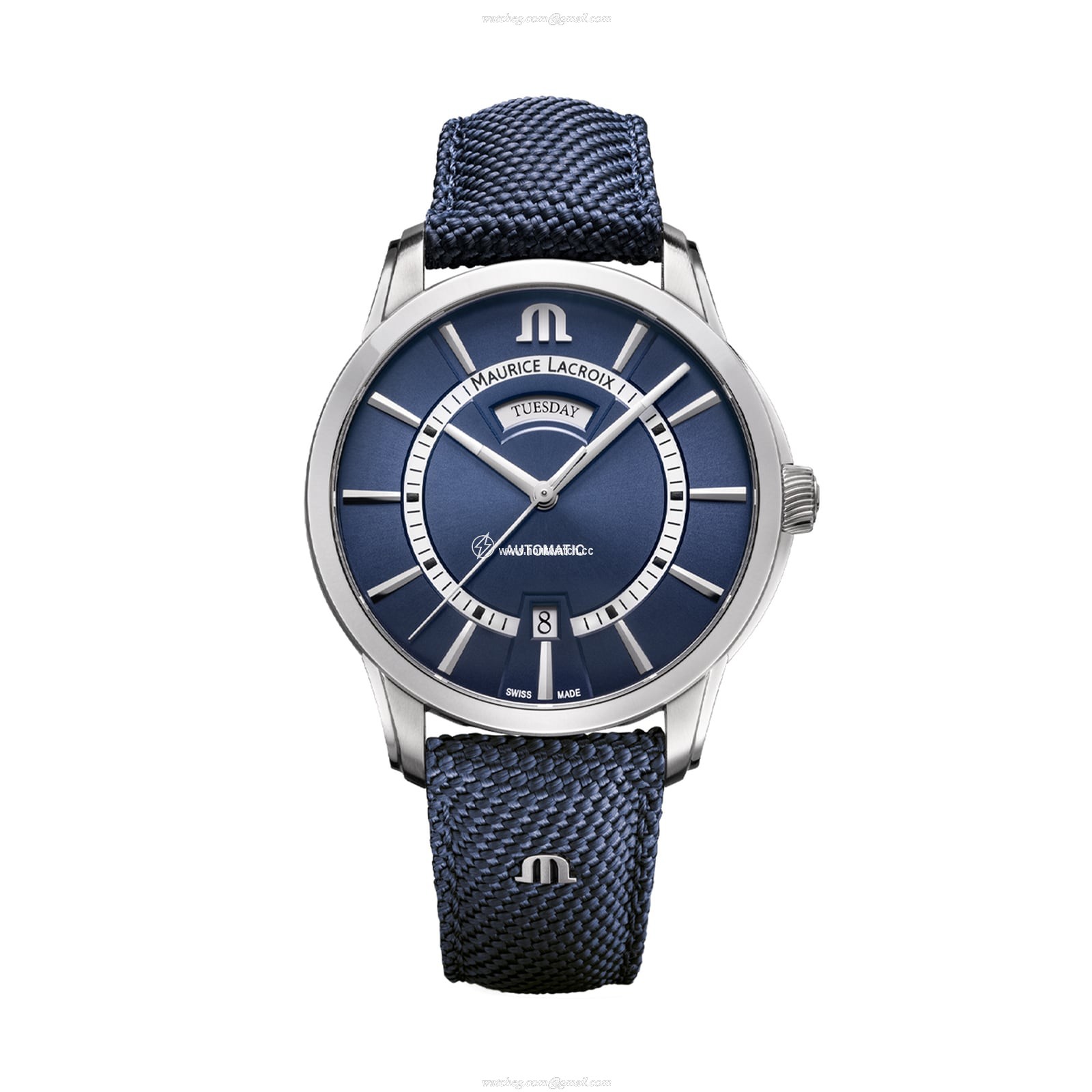 Maurice Lacroix Pontos PT6358 Automatic Blue Dial - 40.5mm Stainless Steel