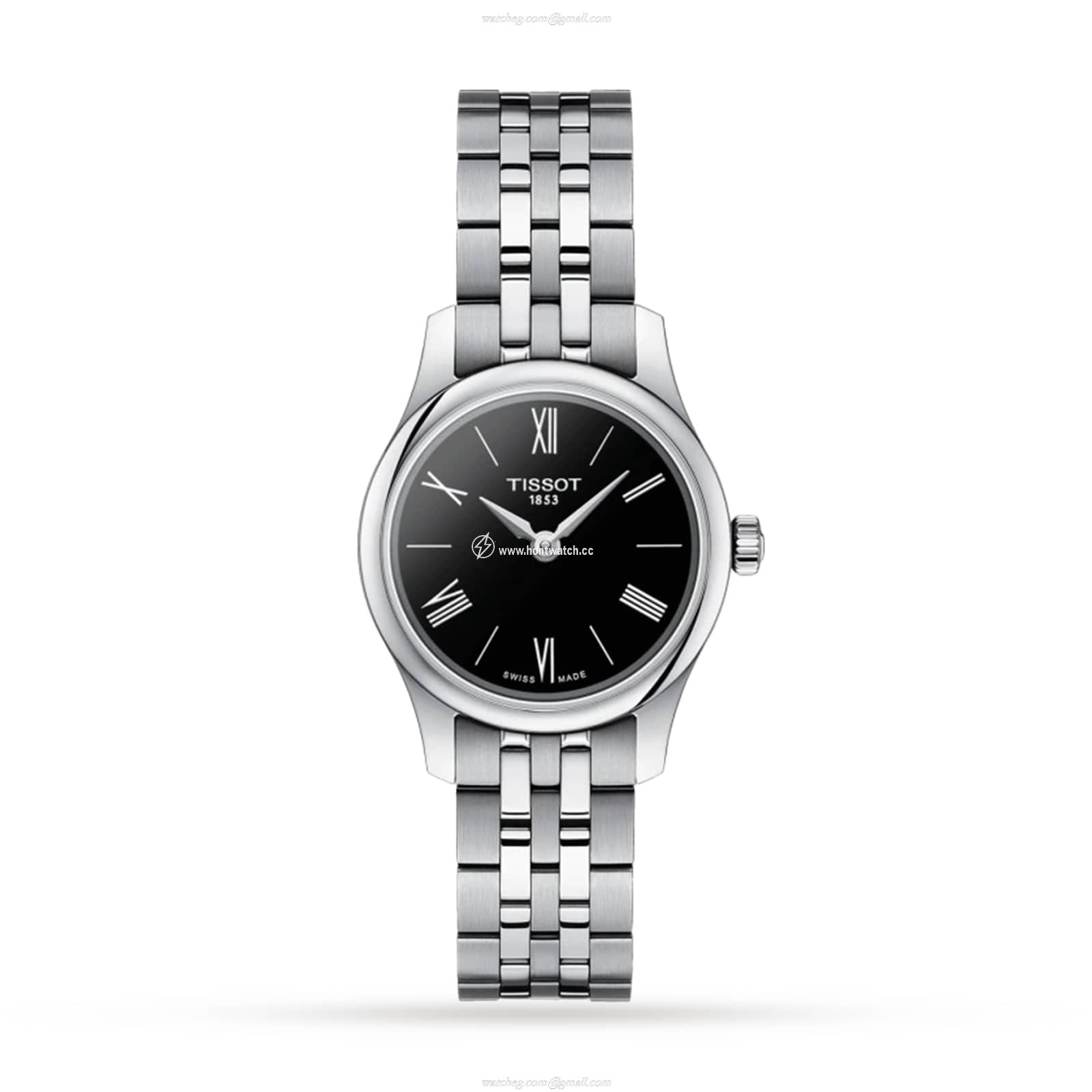 Tissot T-Classic Quartz Watch | Black Dial | Stainless Steel | 25mm