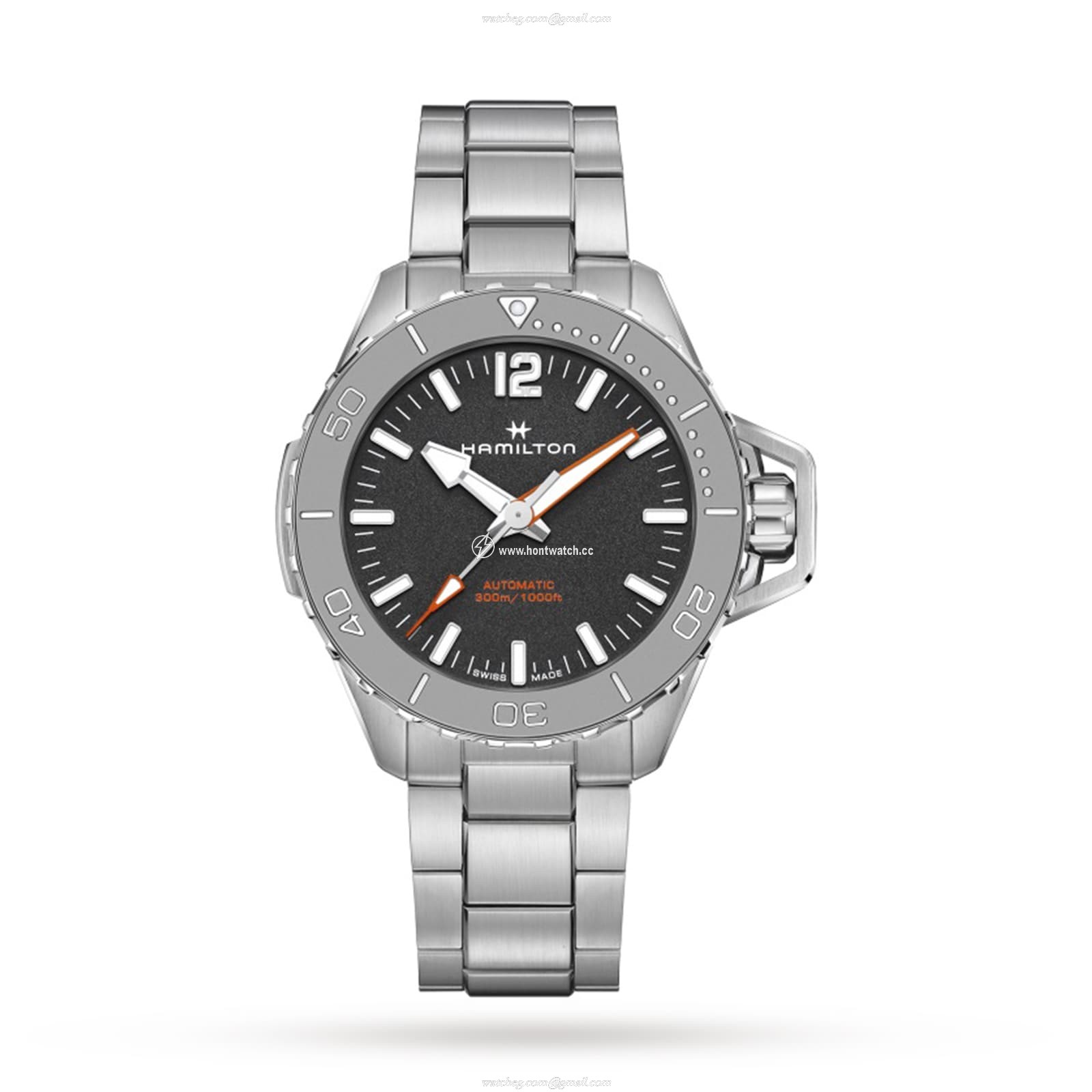 Hamilton Khaki Navy H77815130 Automatic Black Watch - 46mm Stainless Steel