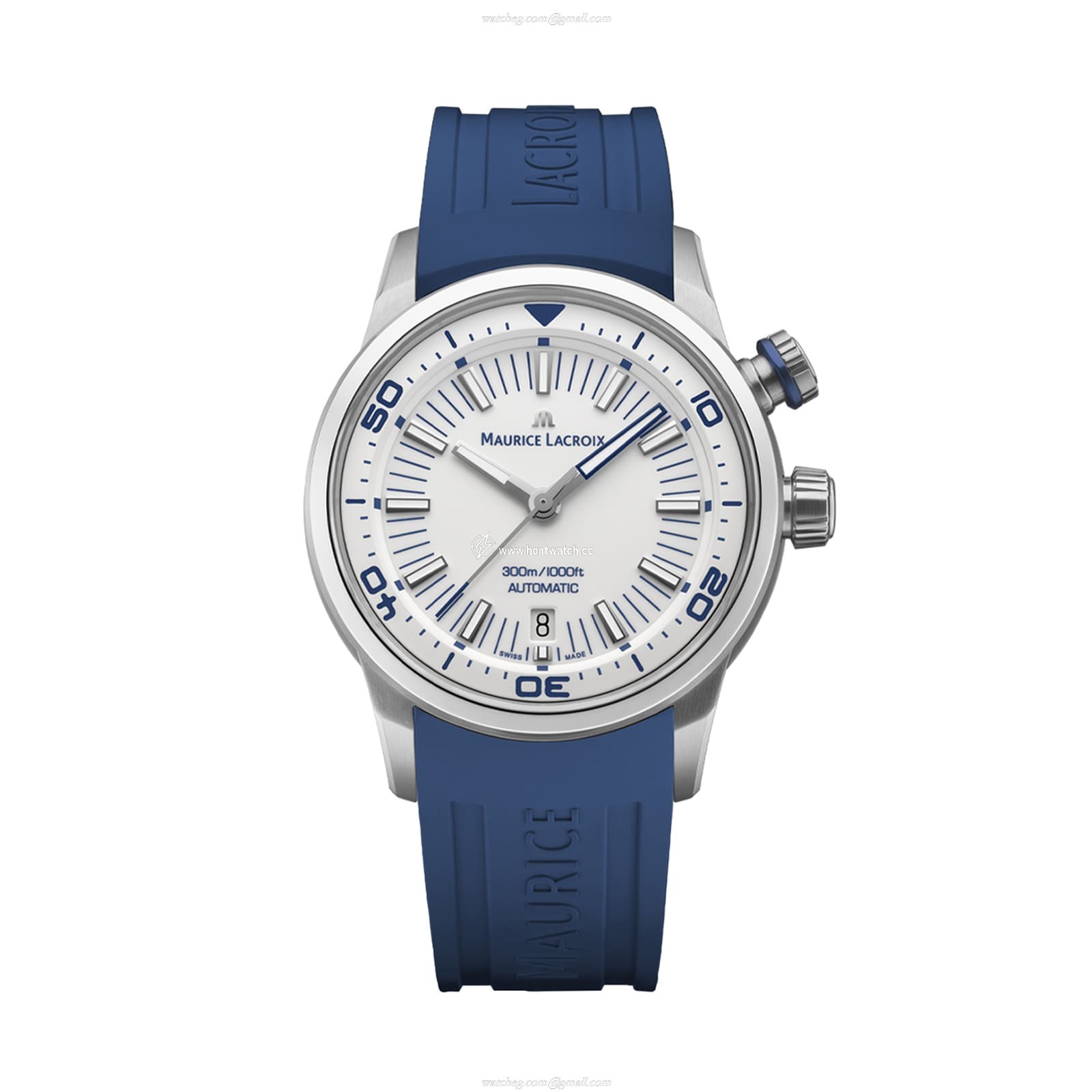 Maurice Lacroix Pontos PT6248 Automatic Watch - 42mm Stainless Steel White Dial