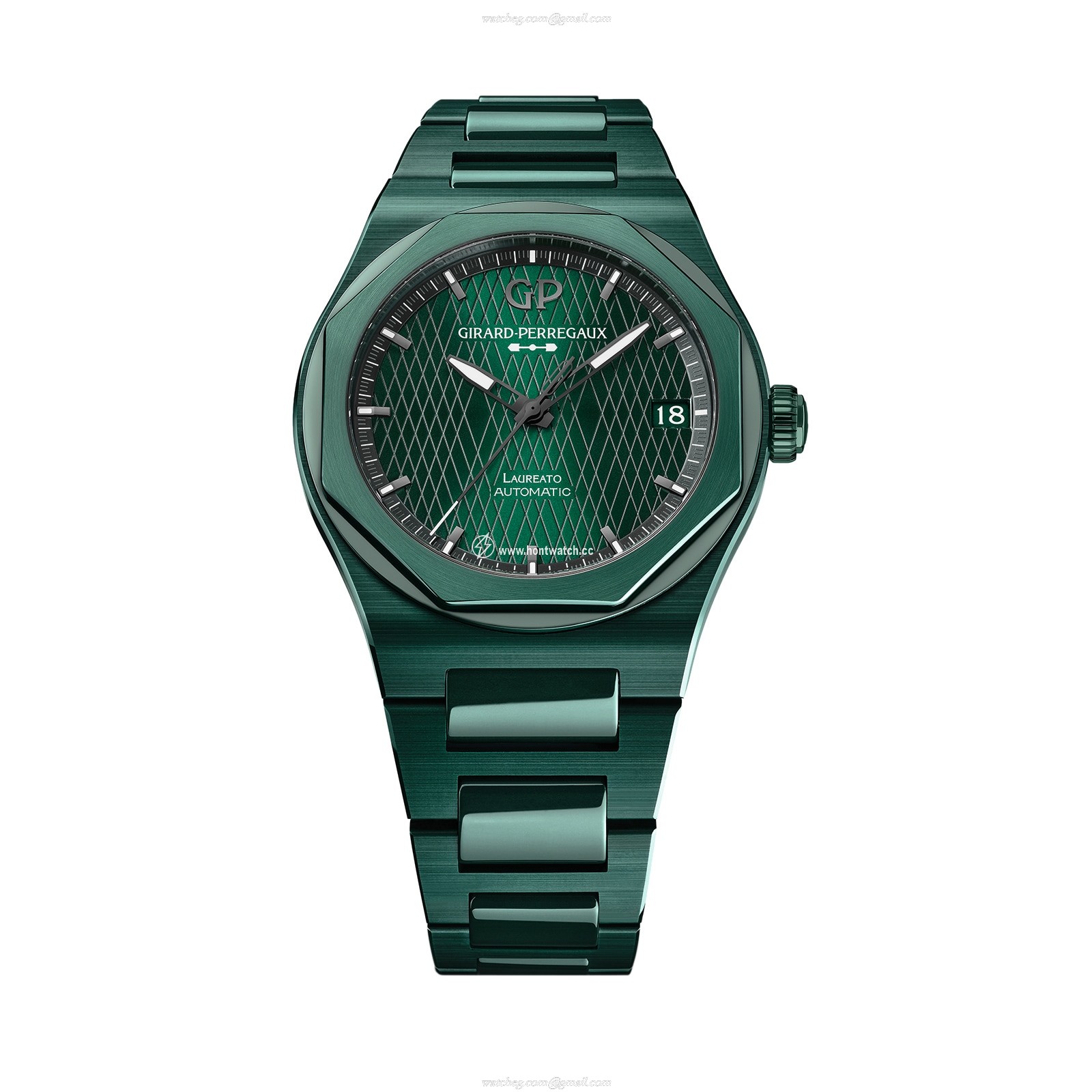 Girard-Perregaux Laureato 42mm Ceramic Automatic Green Watch | Aston Martin