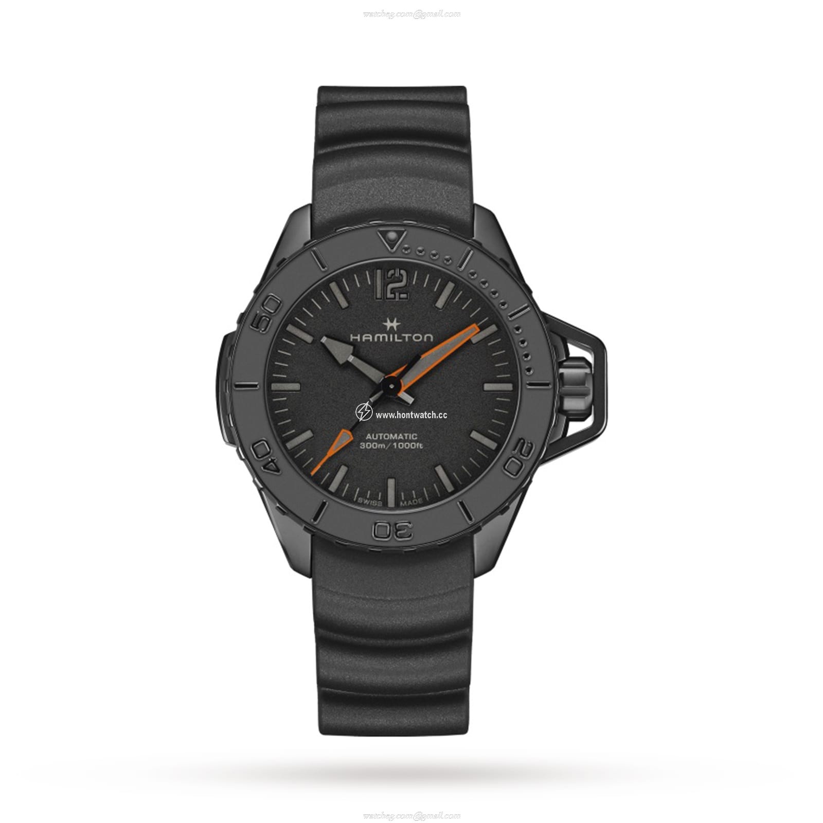 Hamilton Khaki Navy H77845330 Automatic Black Replica Watch - 46mm
