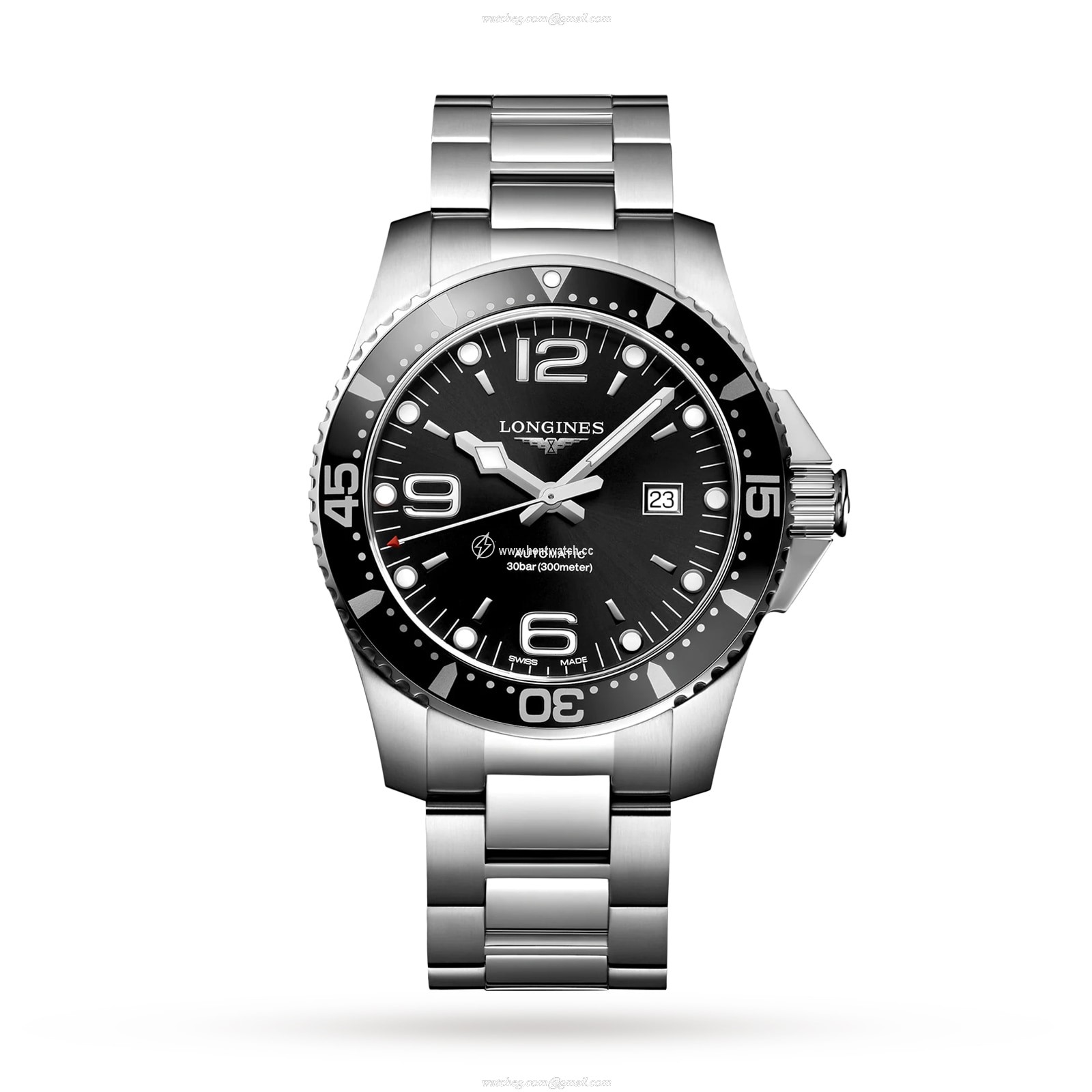 Longines HydroConquest L38414566 | 44mm Automatic Black Dial | 300M Water Resistant
