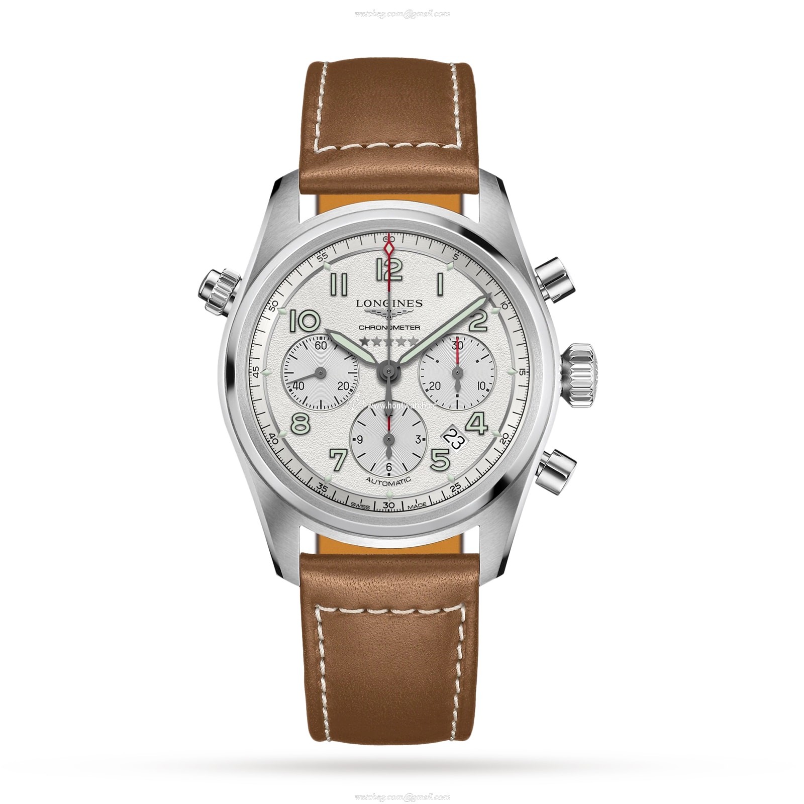Longines Spirit L38204732 | 42mm Automatic Watch | White Dial Stainless Steel