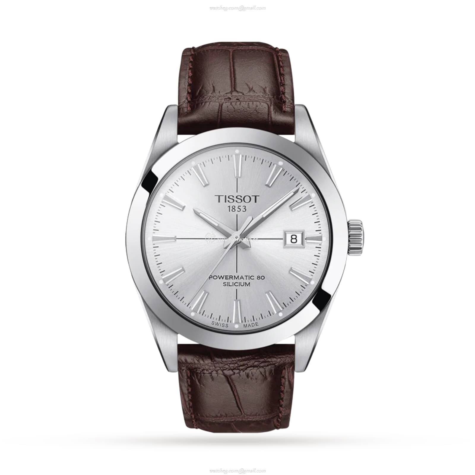 Tissot T-Classic Gentleman Automatic Watch - 40mm Silver Dial | Leather Strap