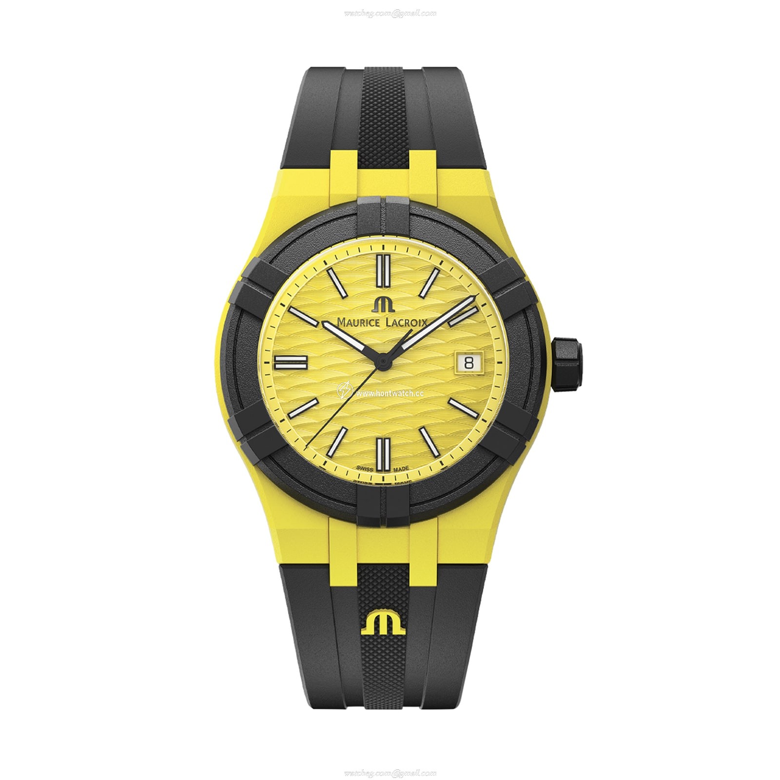 Maurice Lacroix Aikon Quartz Watch - Yellow Dial - 40mm Plastic Case