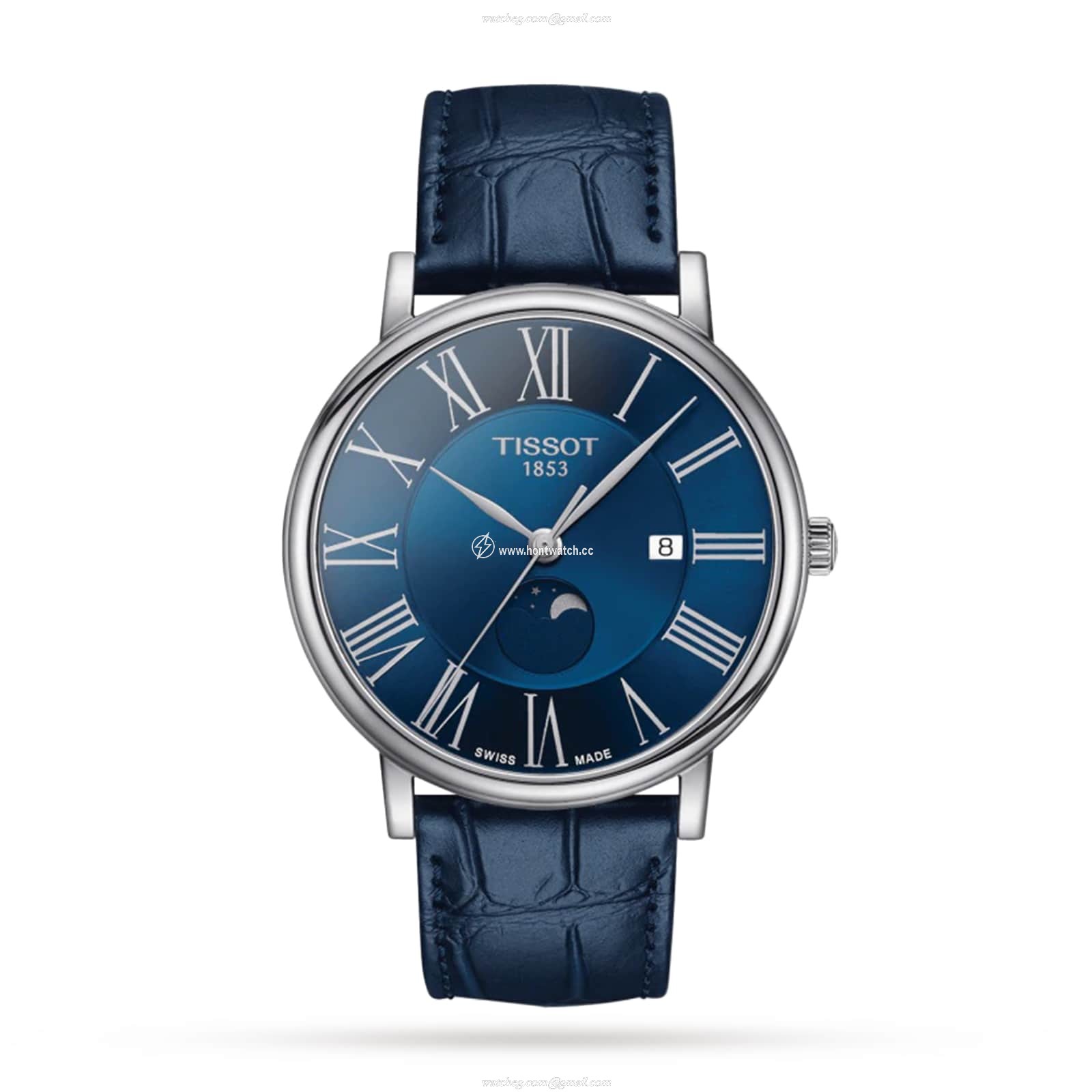 Tissot T-Classic Blue Dial Quartz Watch - 40mm Stainless Steel & Leather