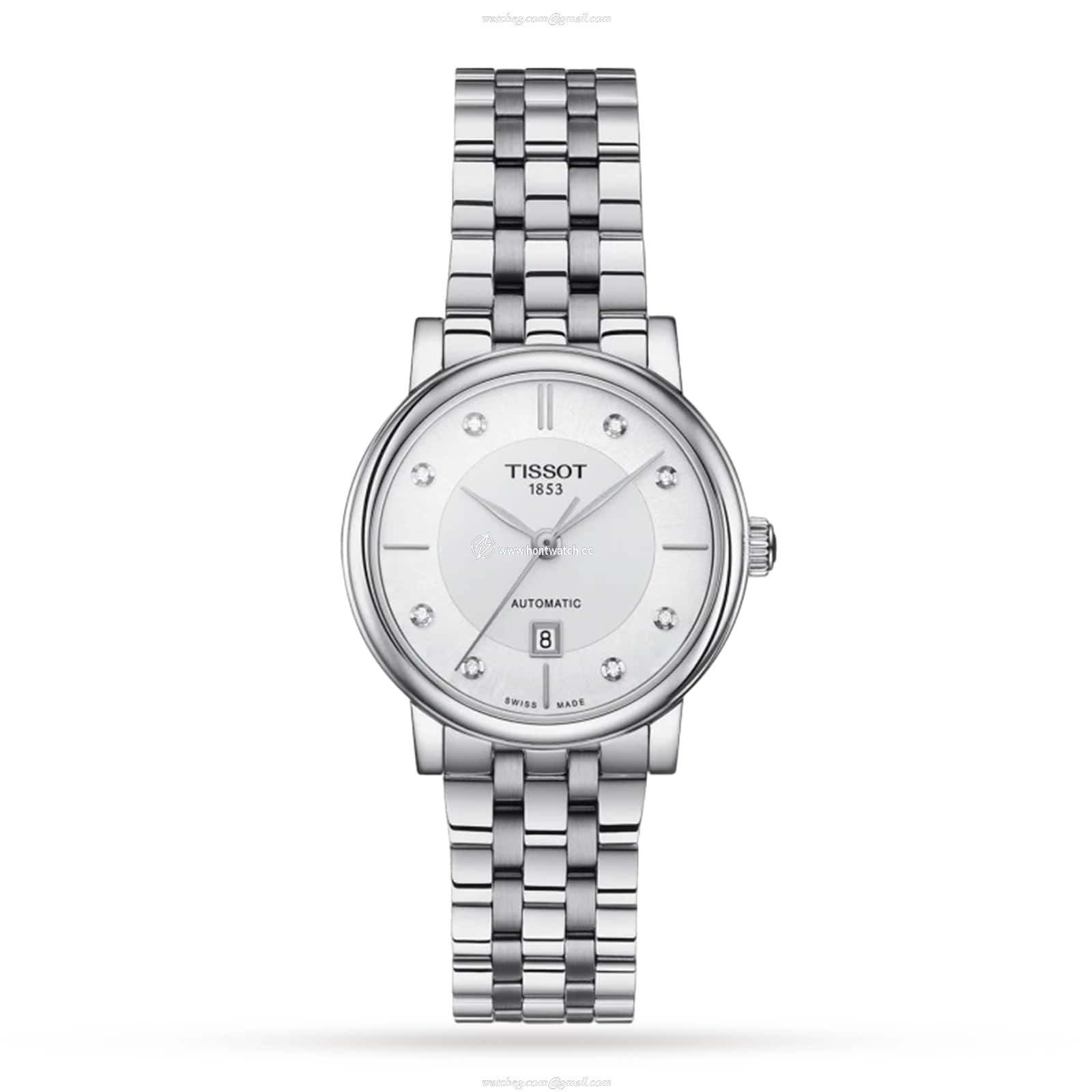 Tissot T-Classic Automatic Silver Watch | 30mm Stainless Steel & Diamonds