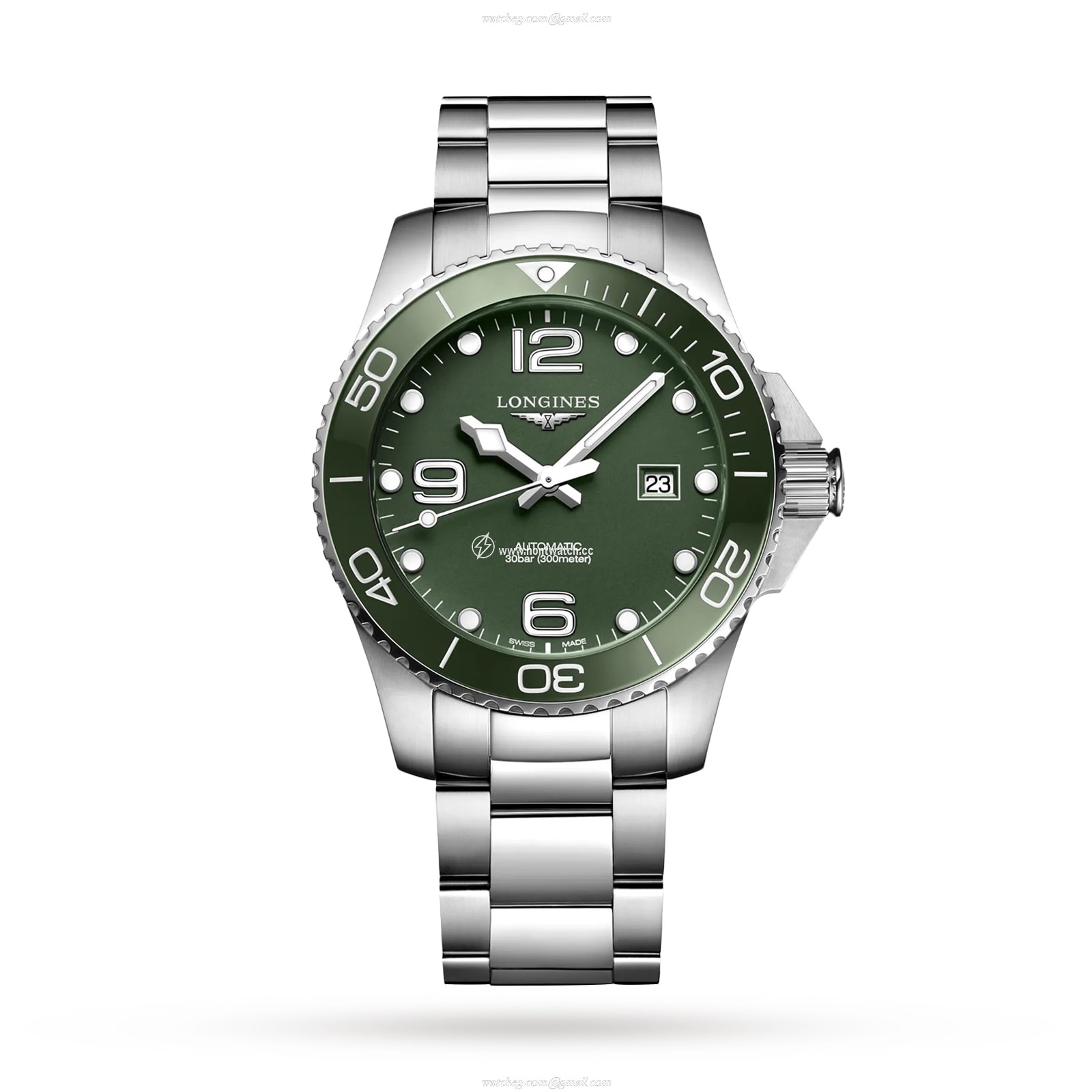 Longines HydroConquest L37824066 | 43mm Green Automatic Watch - 300M