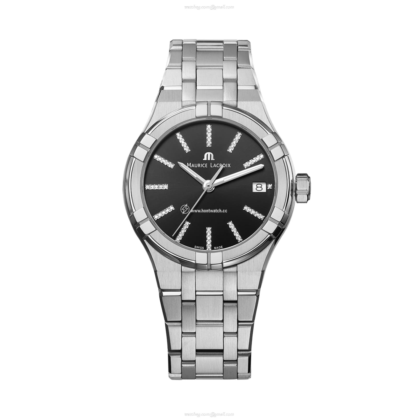 Maurice Lacroix Aikon 35mm Quartz Watch - Black Dial - Stainless Steel