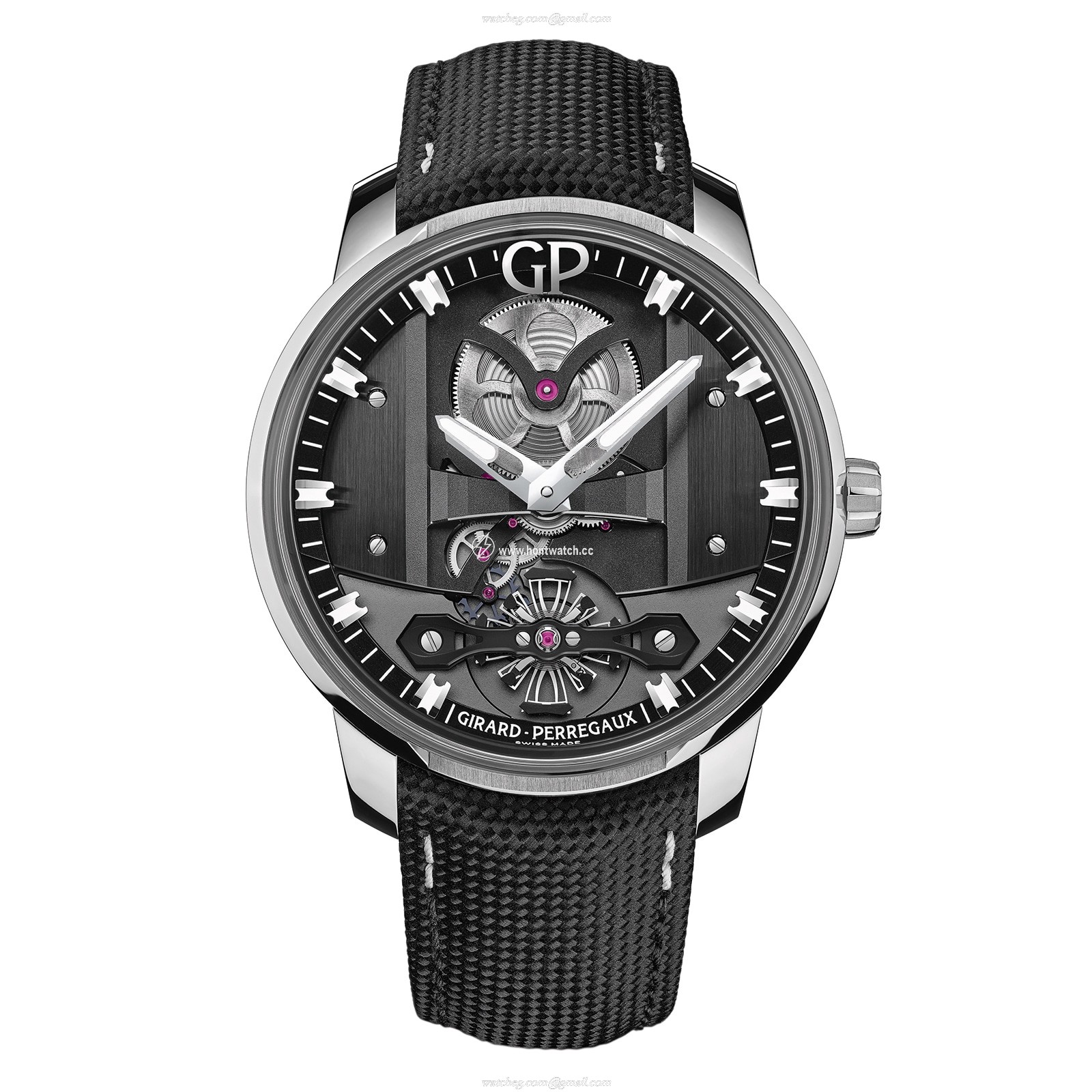 Girard-Perregaux Free Bridge Automatic Watch - 44mm Stainless Steel